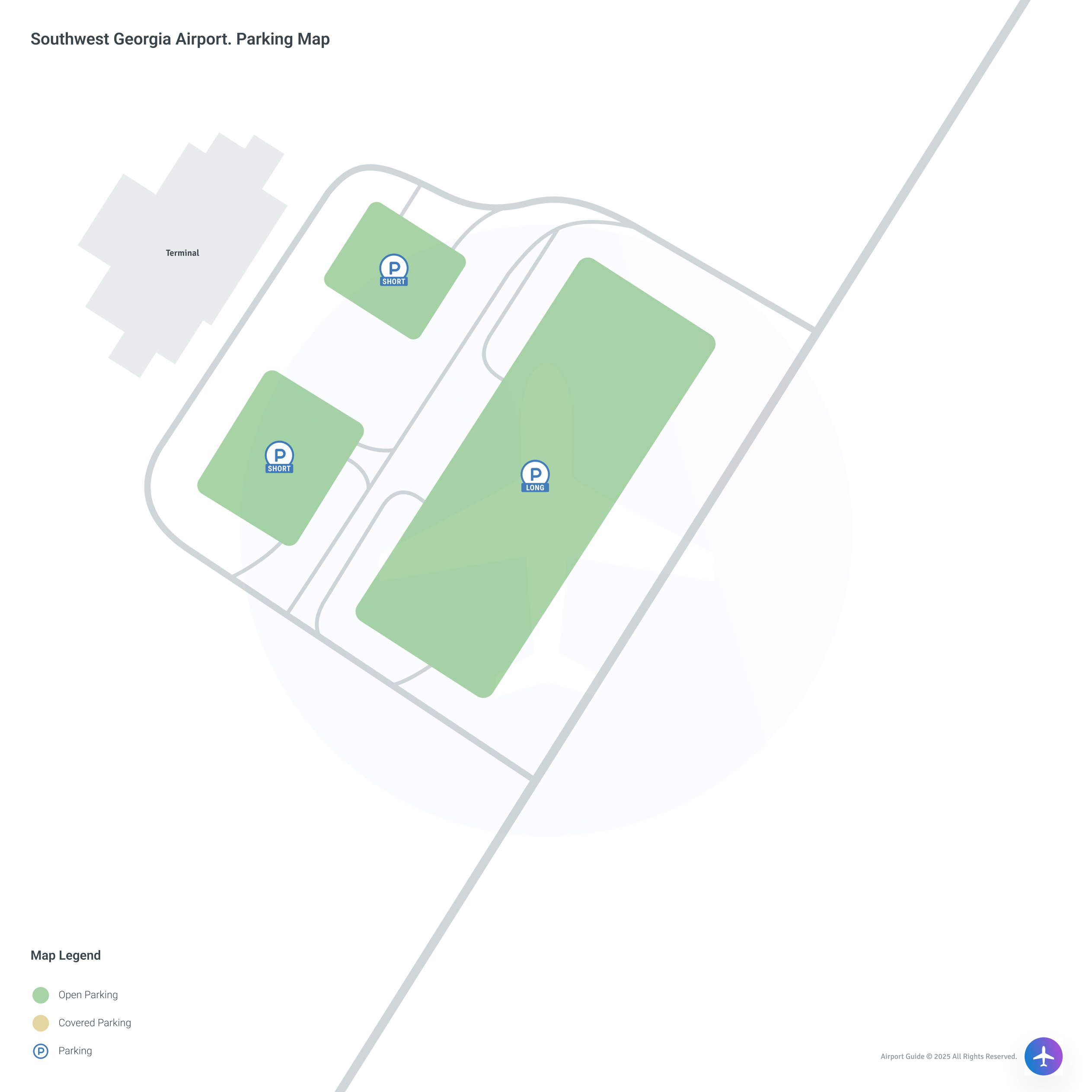 Southwest Georgia Regional Airport (ABY) Parking Map