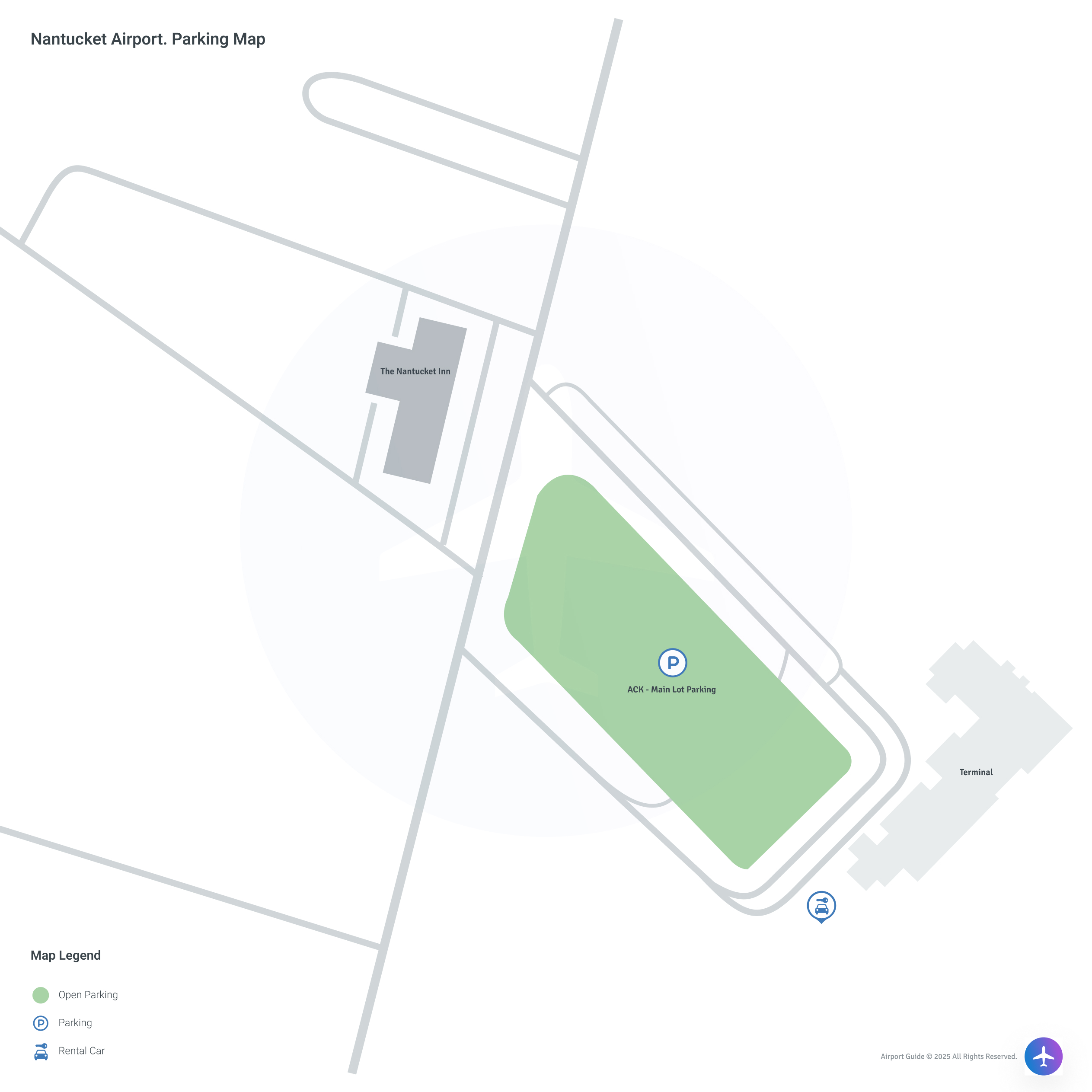 Nantucket Memorial Airport (ACK) Parking Map