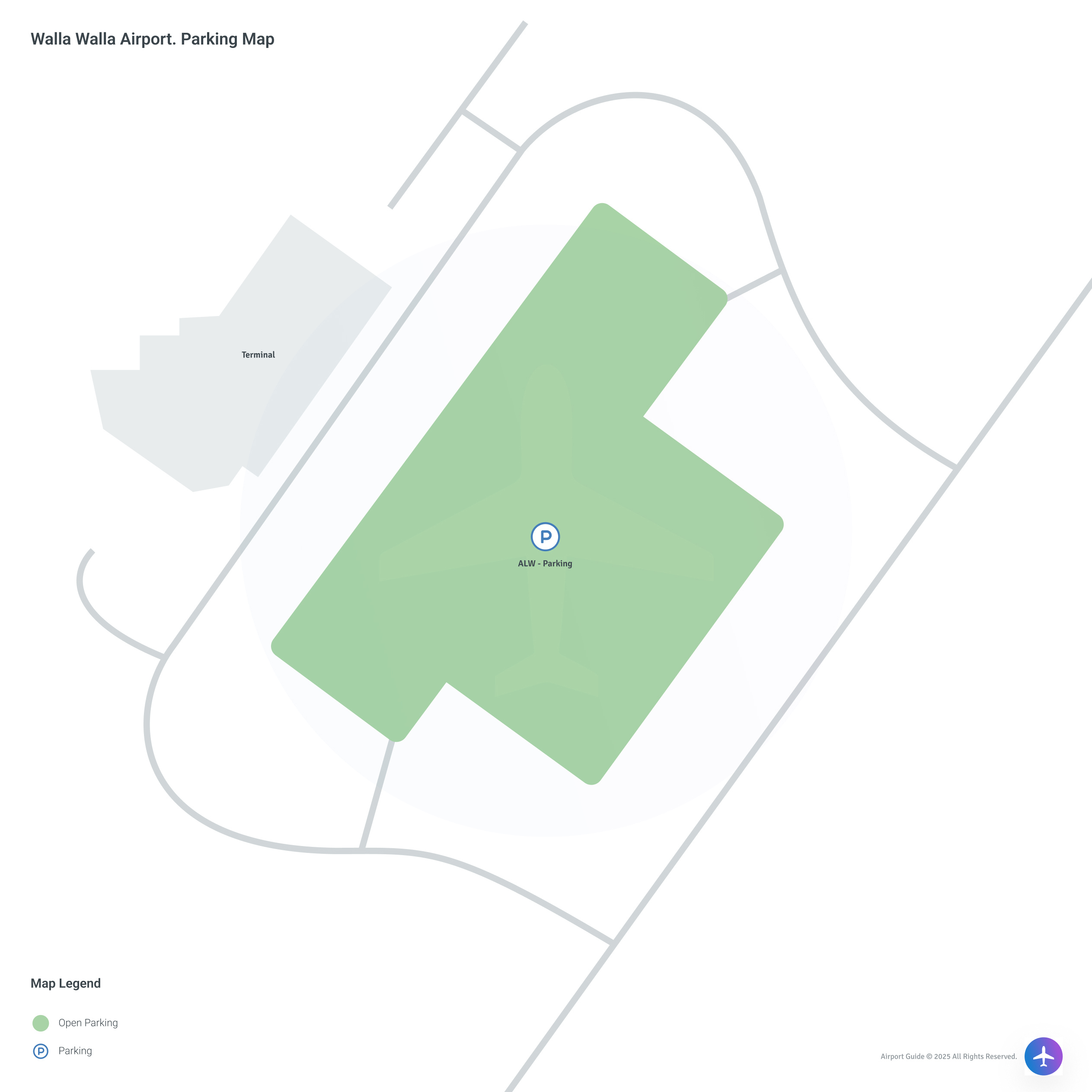 Walla Walla Regional Airport (ALW) Parking Map
