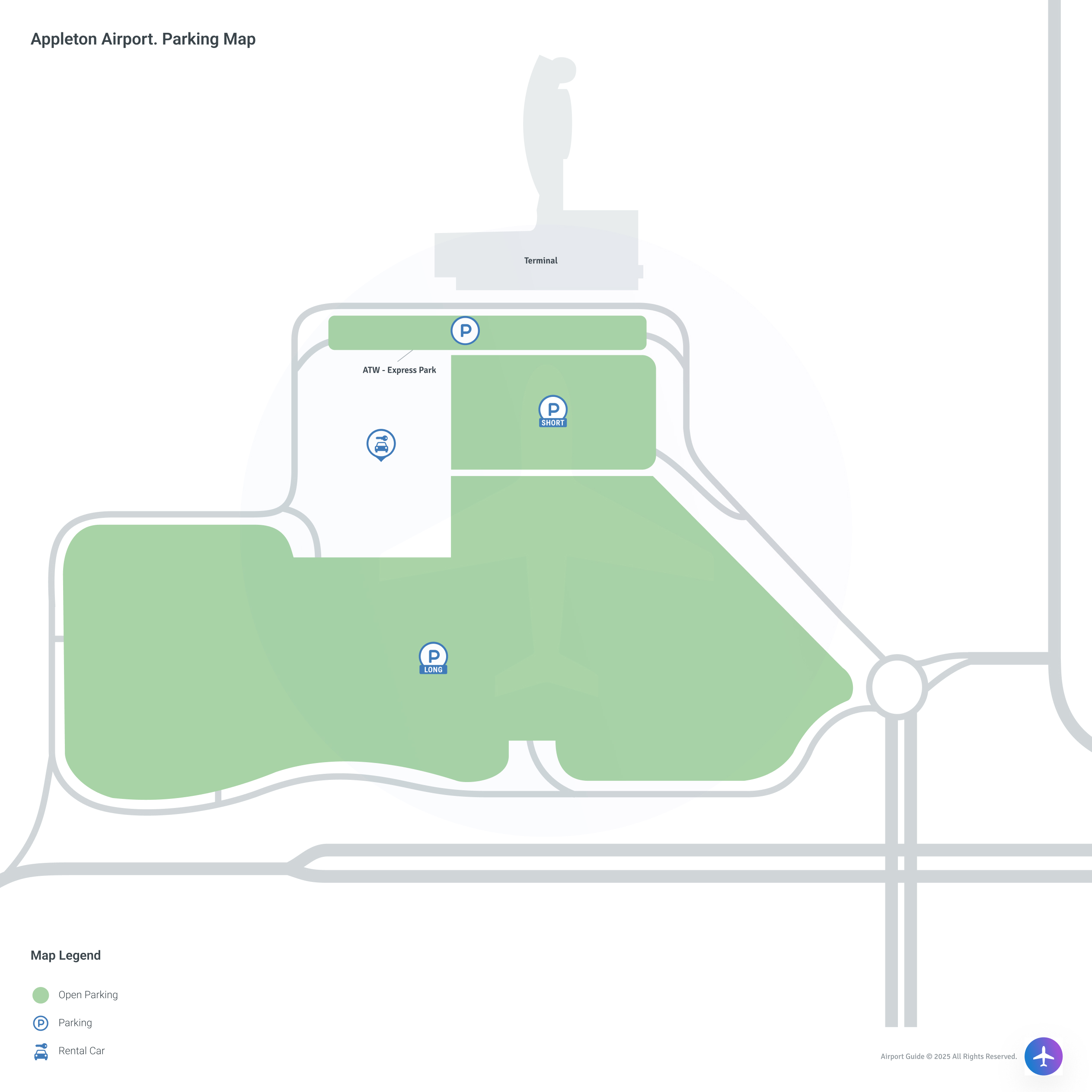 Appleton International Airport (ATW) Parking Map