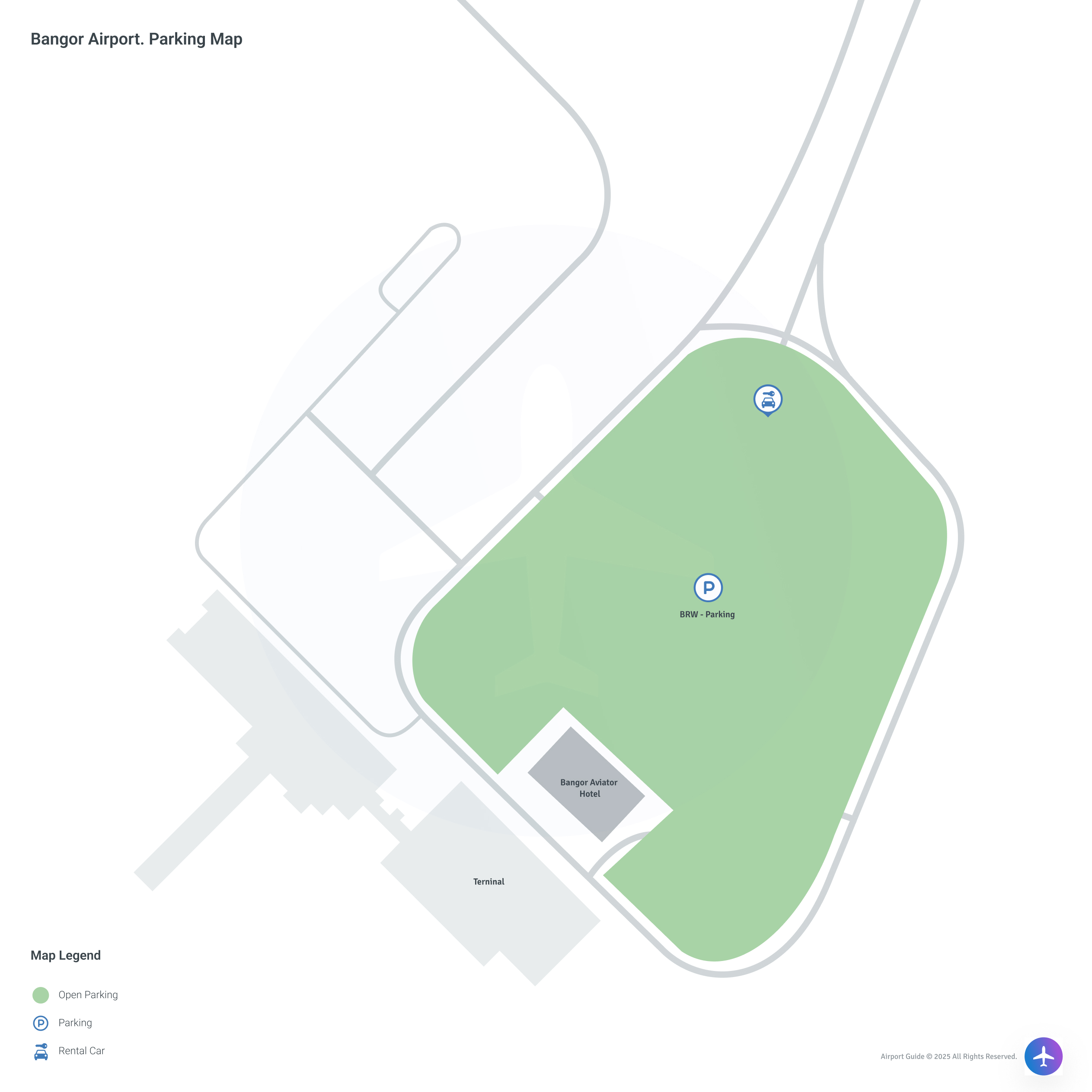 Bangor International Airport (BGR) Parking Map