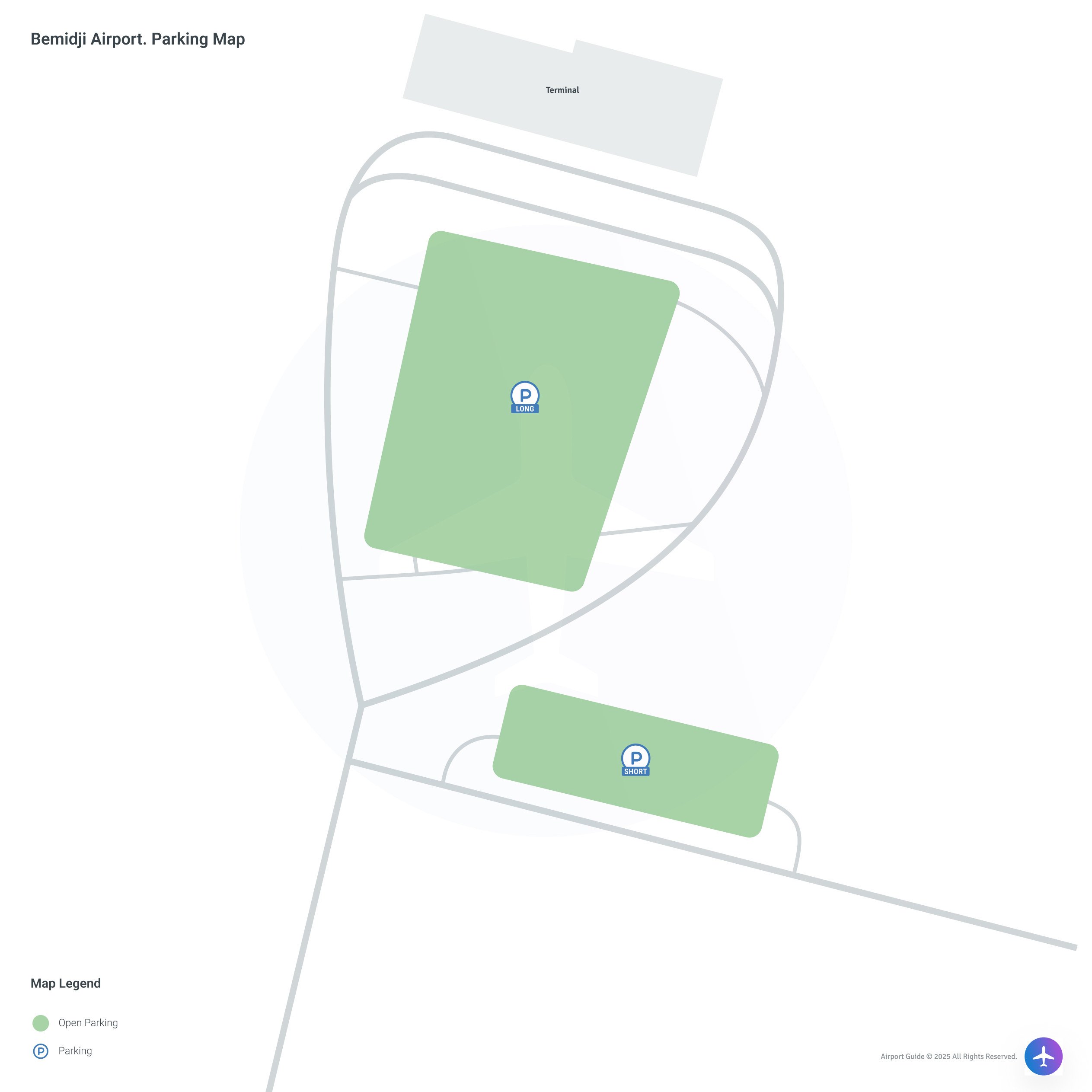 Bemidji Regional Airport (BJI) Parking Map