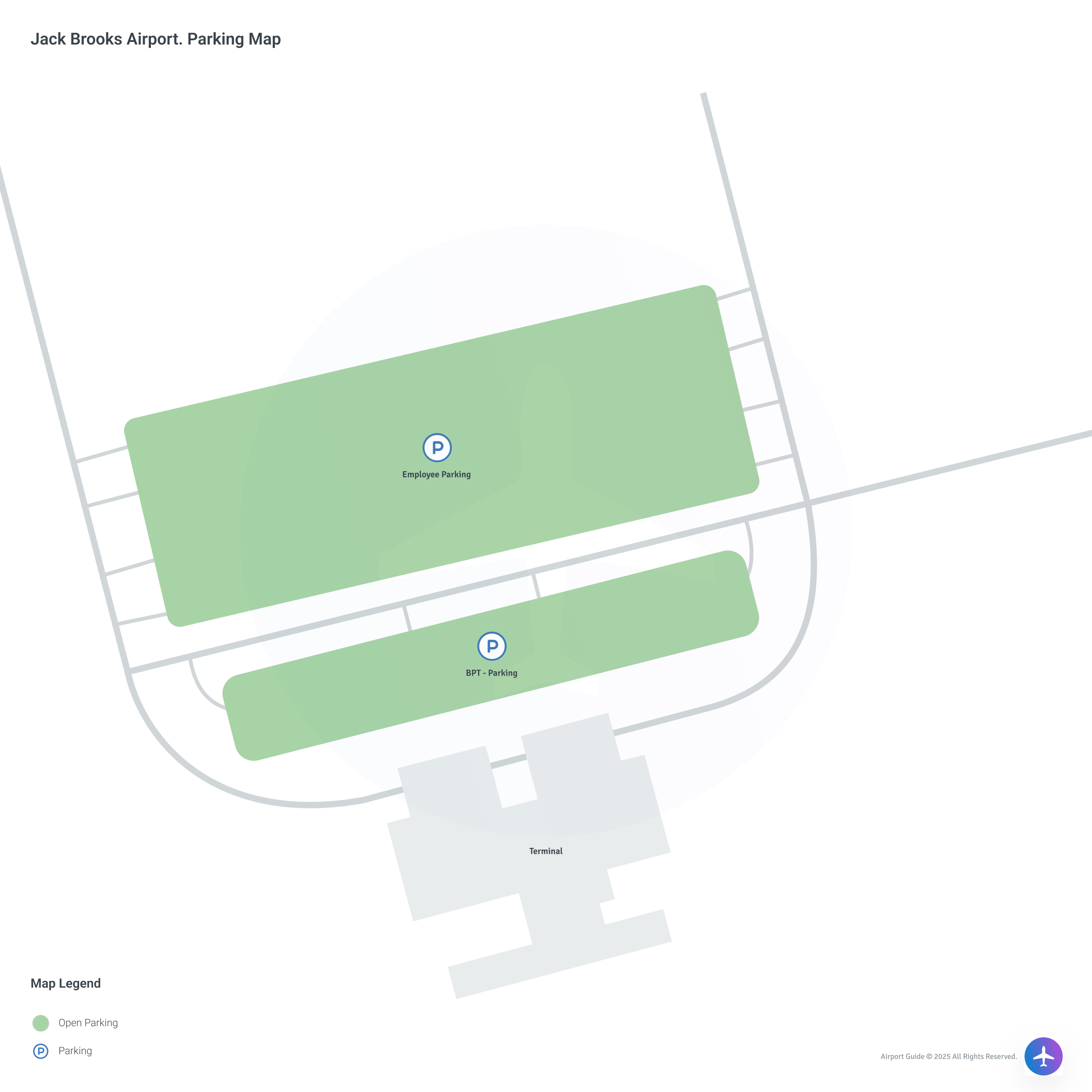 Jack Brooks Regional Airport (BPT) Parking Map