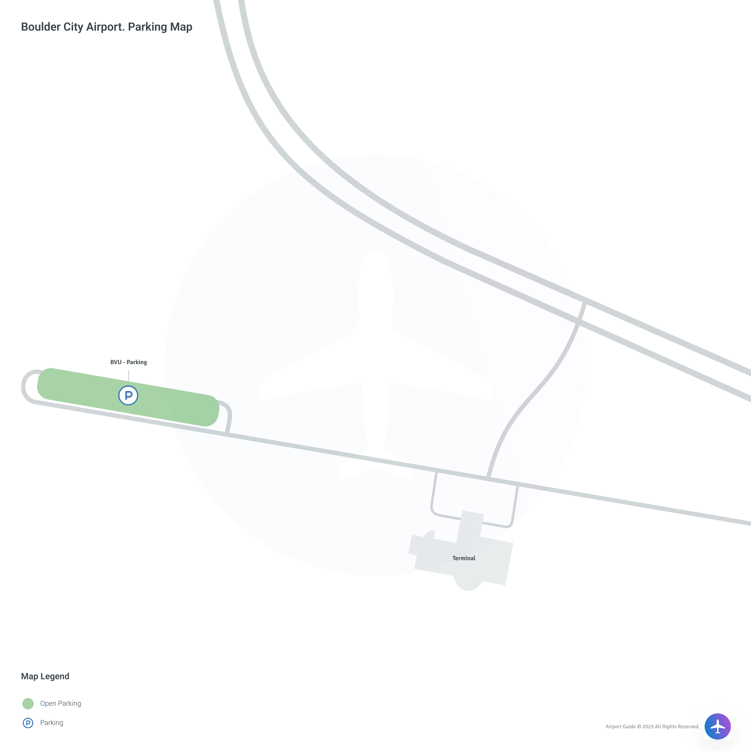 Boulder City Municipal Airport (BVU) Parking Map