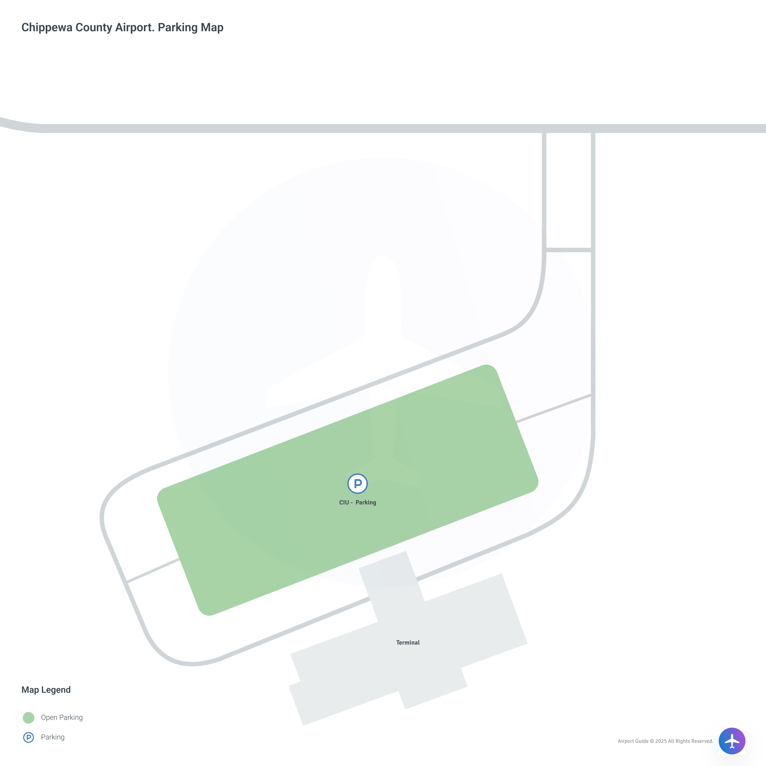 Chippewa County International Airport (CIU) Parking Map