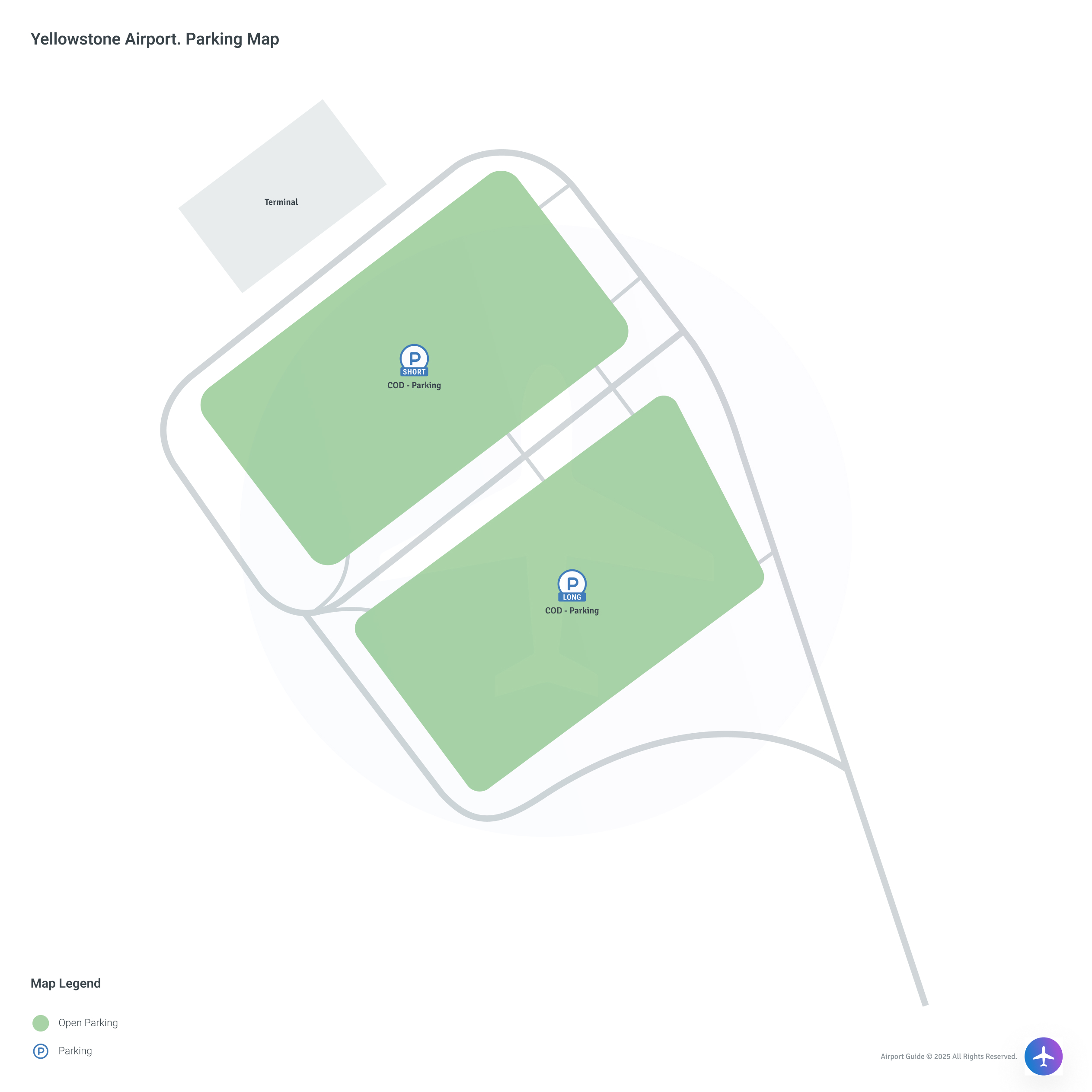 Yellowstone Regional Airport (COD) Parking Map