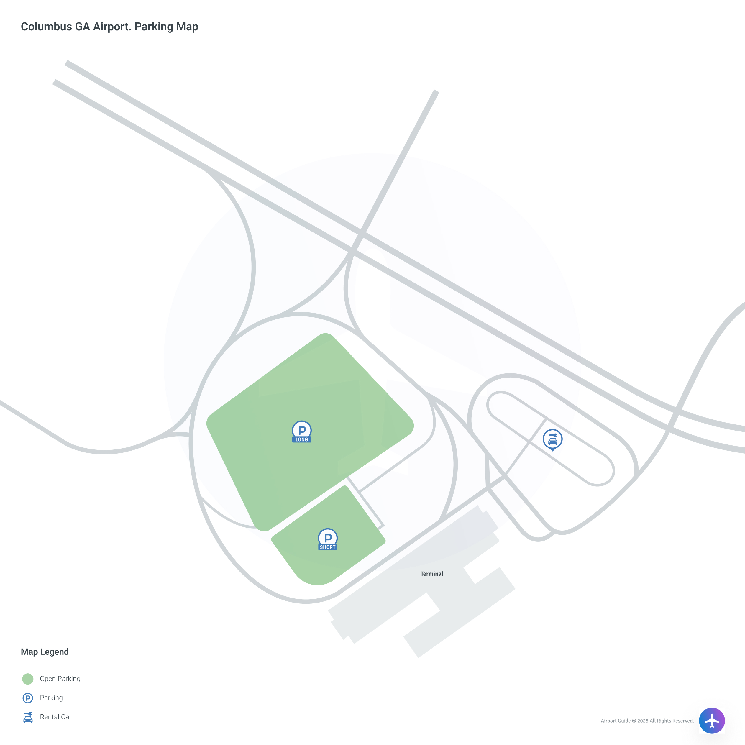 Columbus Airport (CSG) Parking Map