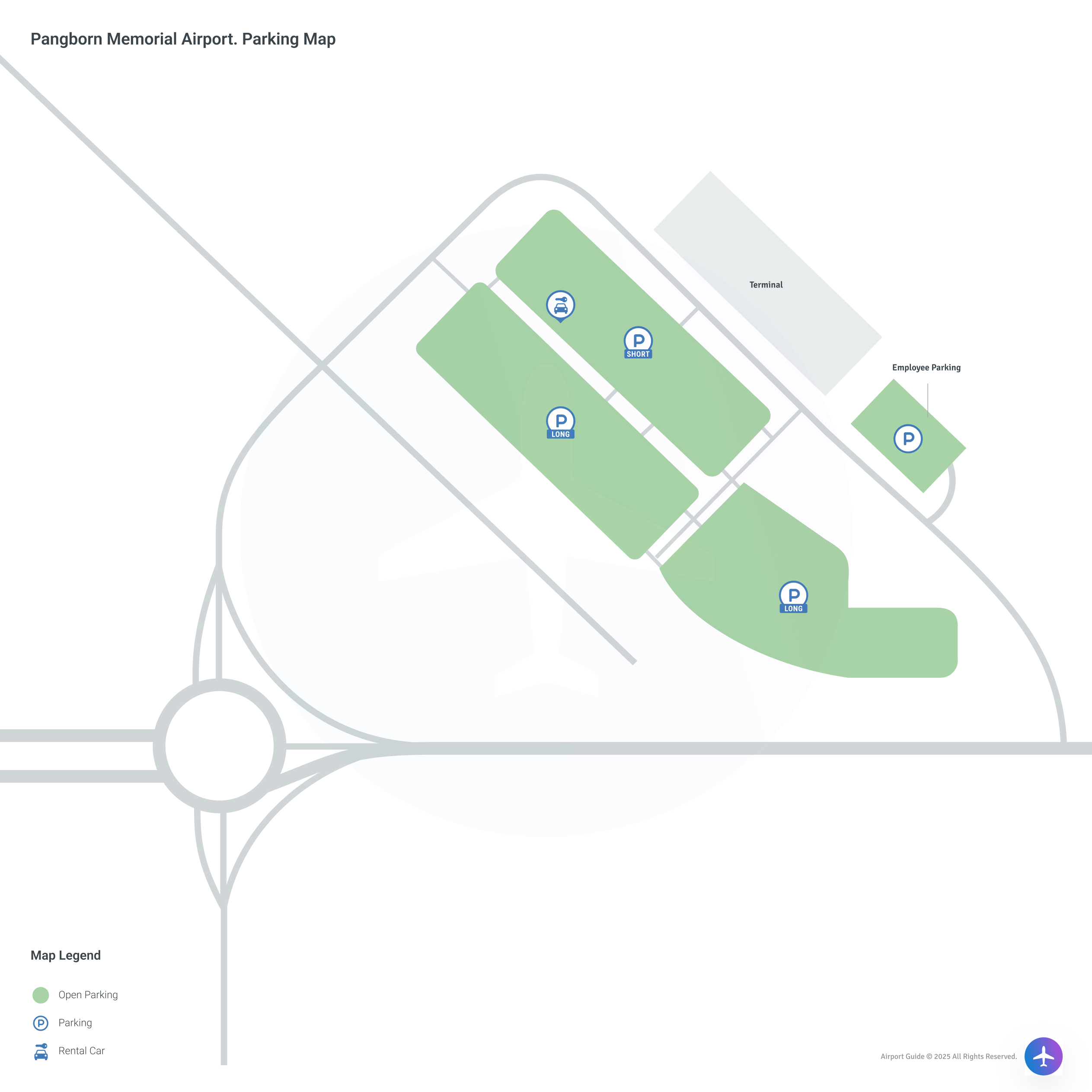 Pangborn Memorial Airport (EAT) Parking Map
