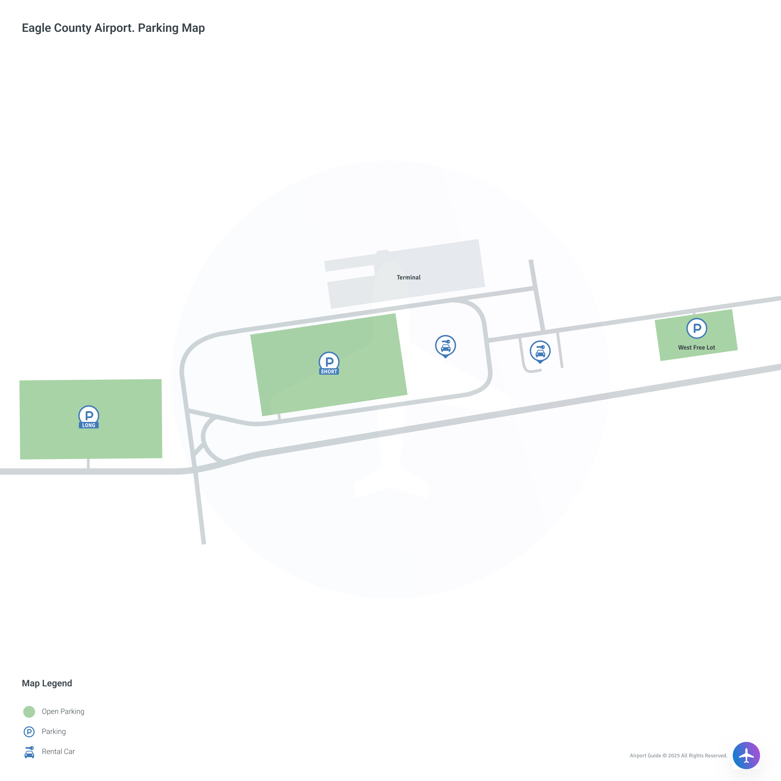 Eagle County Regional Airport (EGE) Parking Map