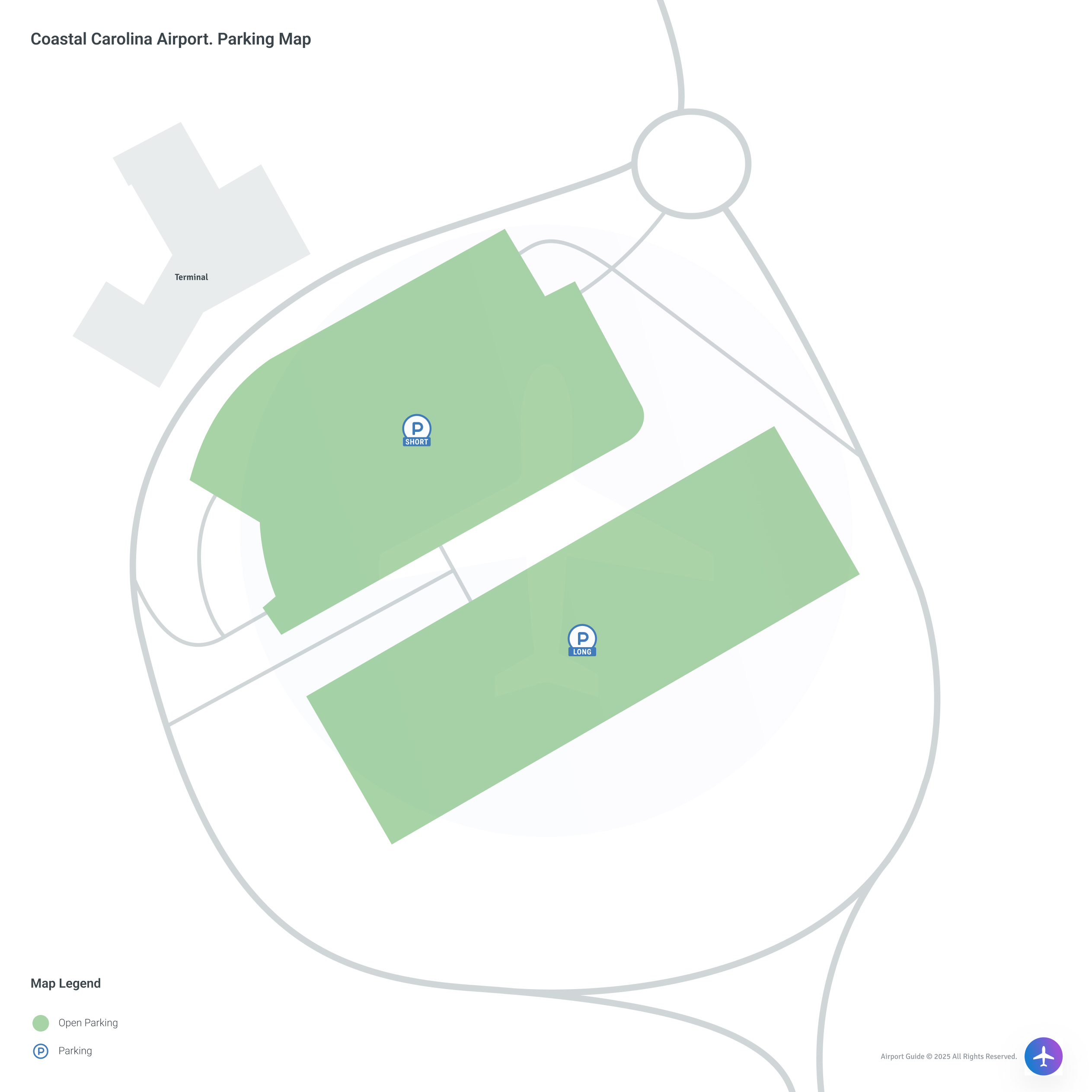 Coastal Carolina Regional Airport (EWN) Parking Map