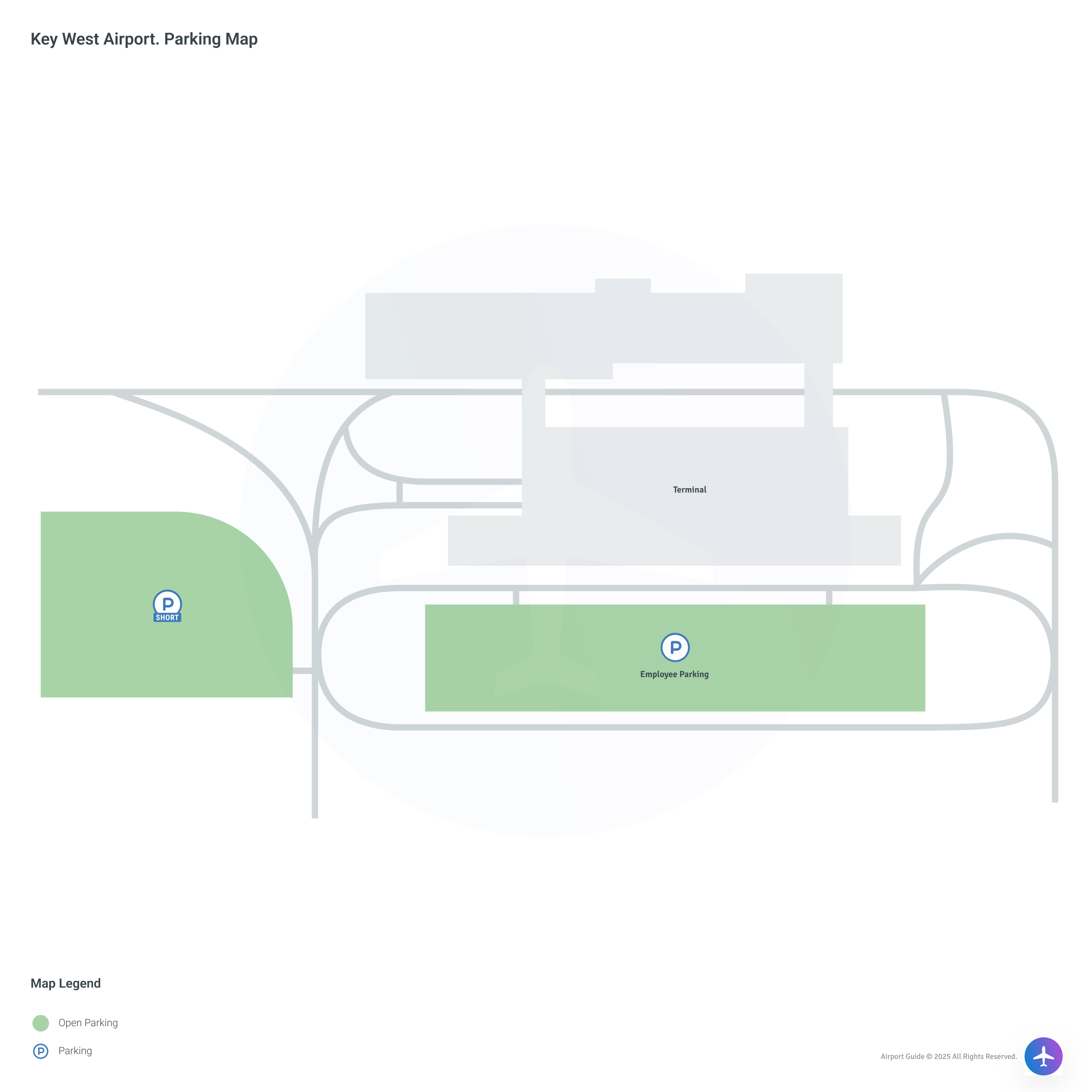 Key West International Airport (EYW) Parking Map