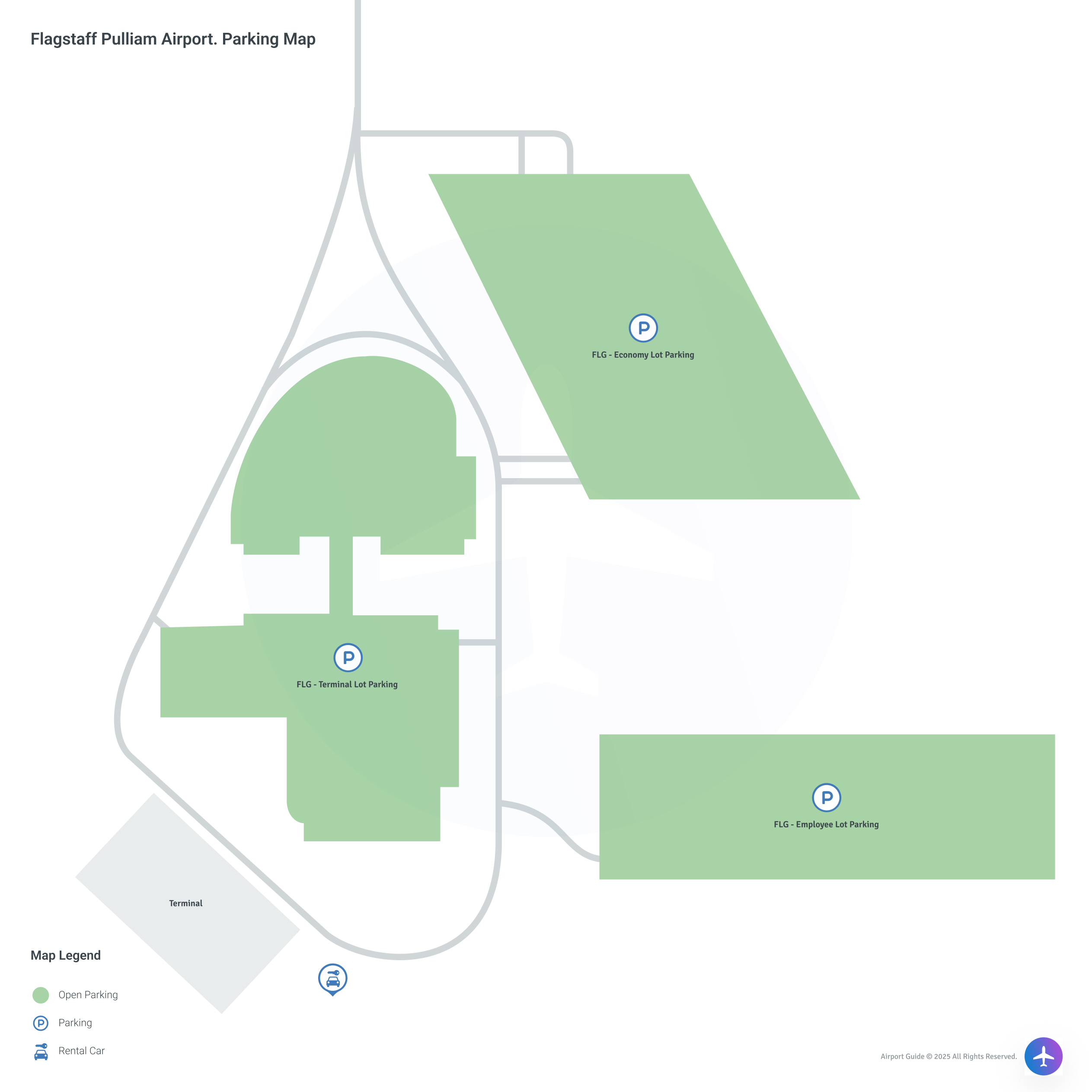 Flagstaff Pulliam Airport (FLG) Parking Map