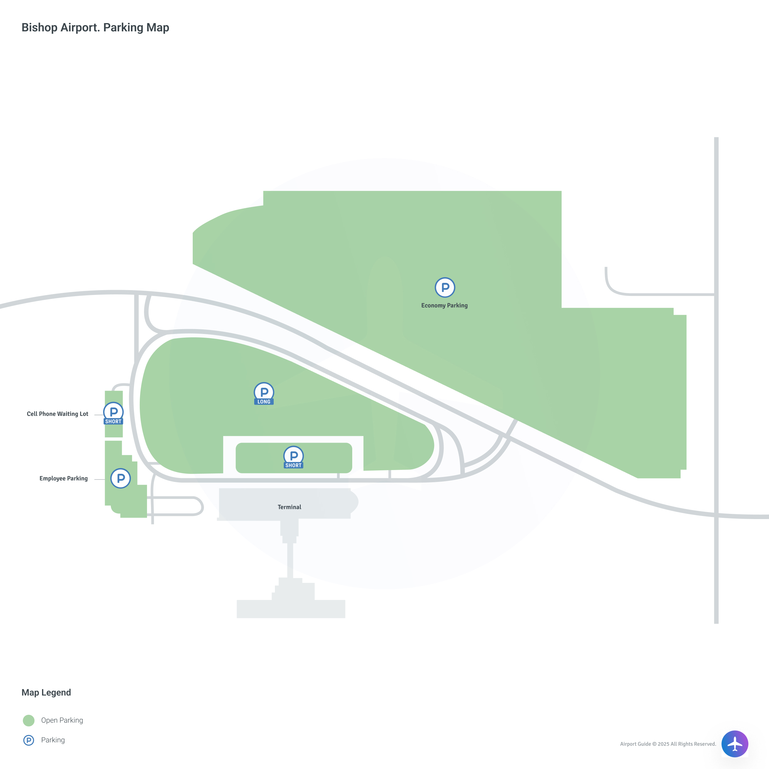 Bishop International Airport (FNT) Parking Map