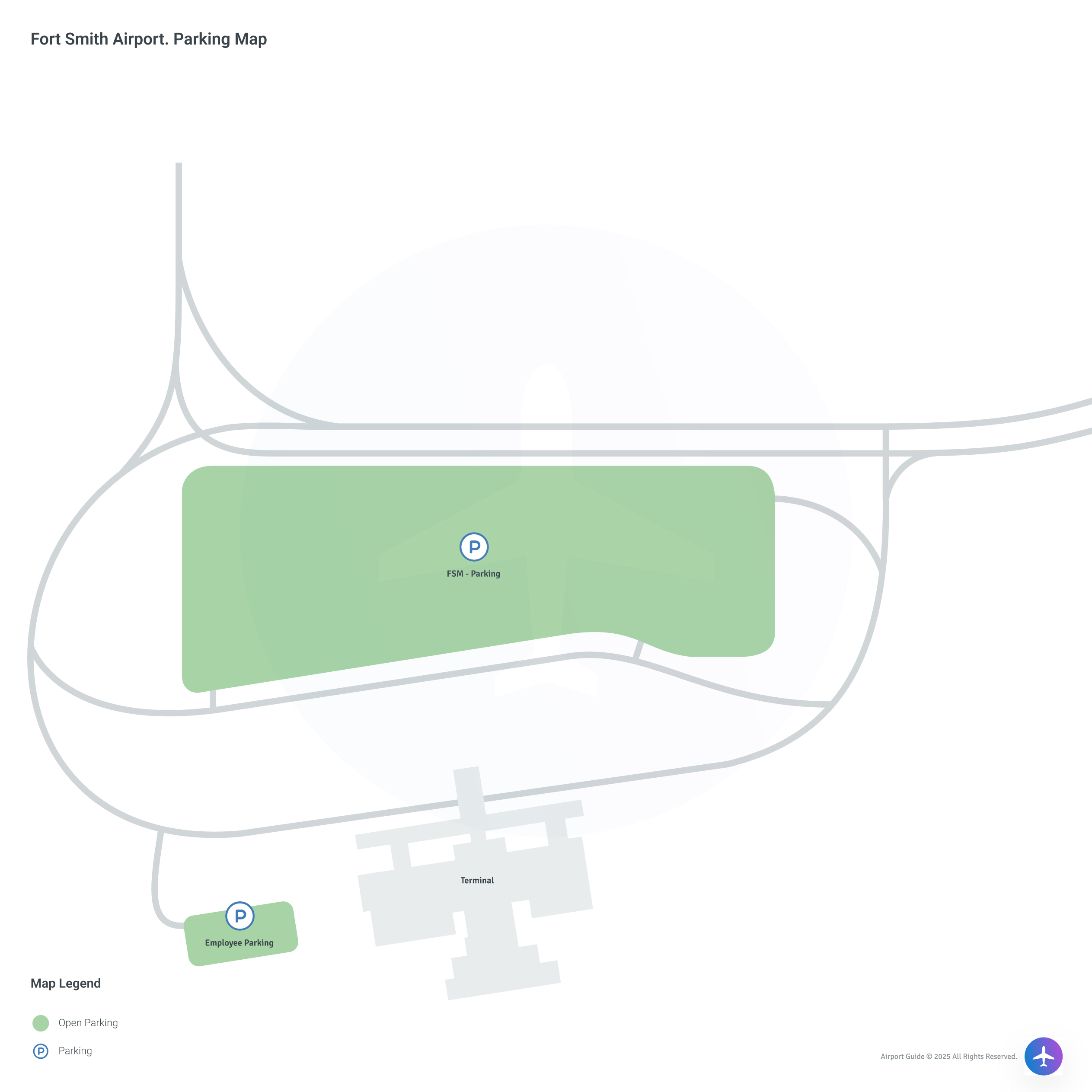 Fort Smith Regional Airport (FSM) Parking Map