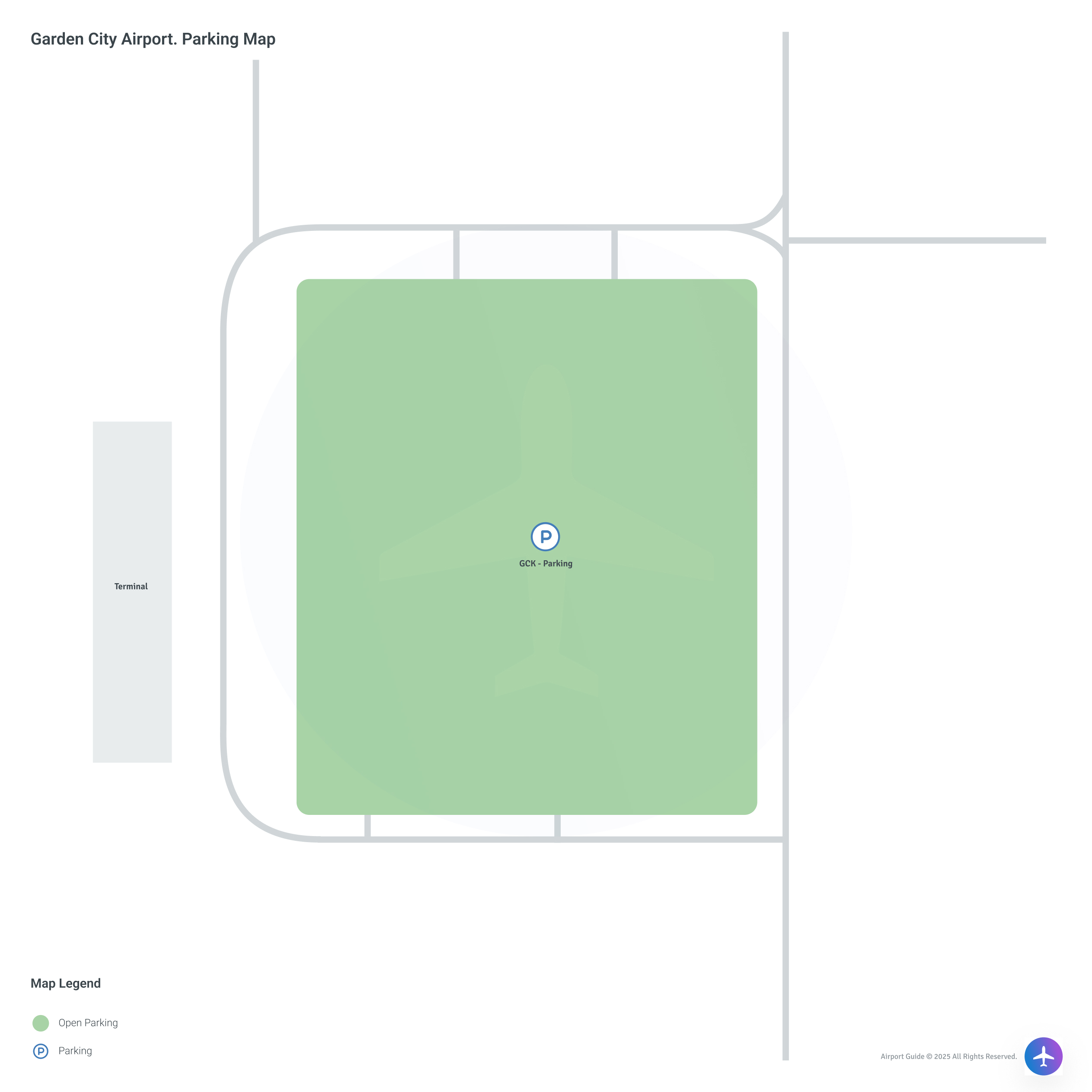 Garden City Regional Airport (GCK) Parking Map