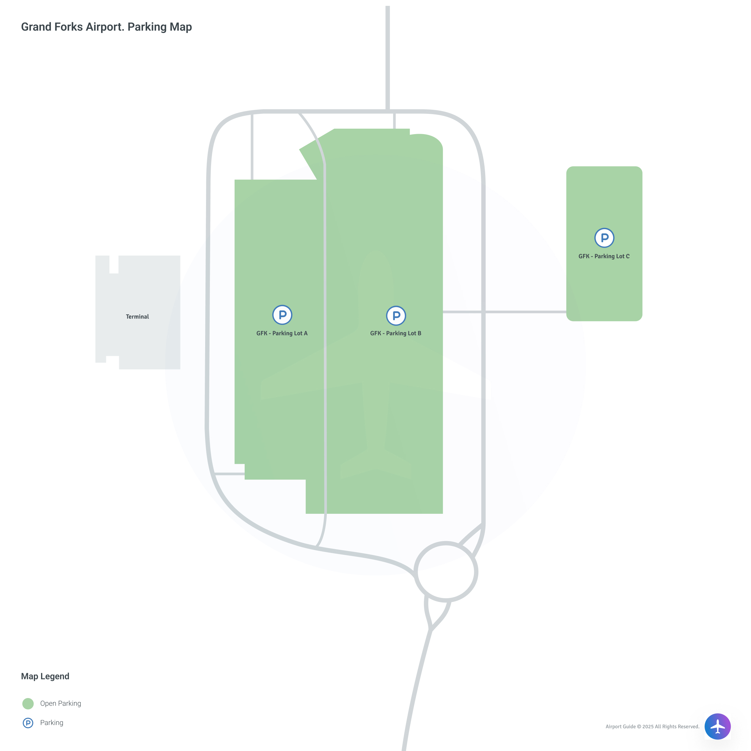 Grand Forks International Airport (GFK) Parking Map