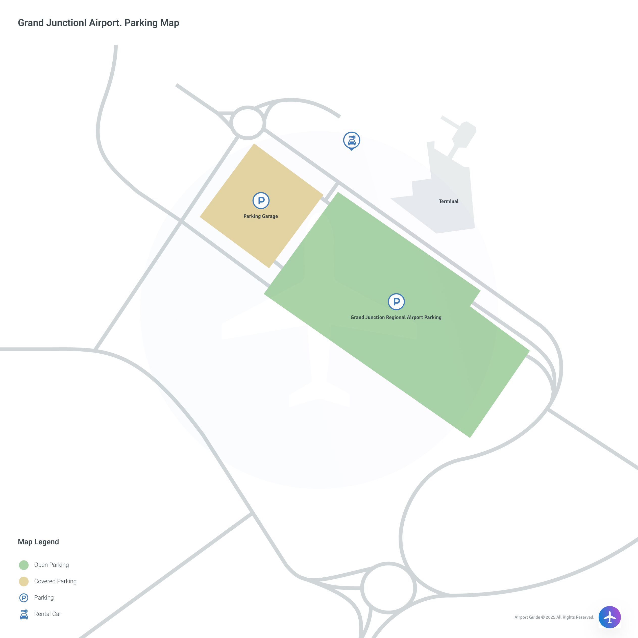 Grand Junction Regional Airport (GJT) Parking Map