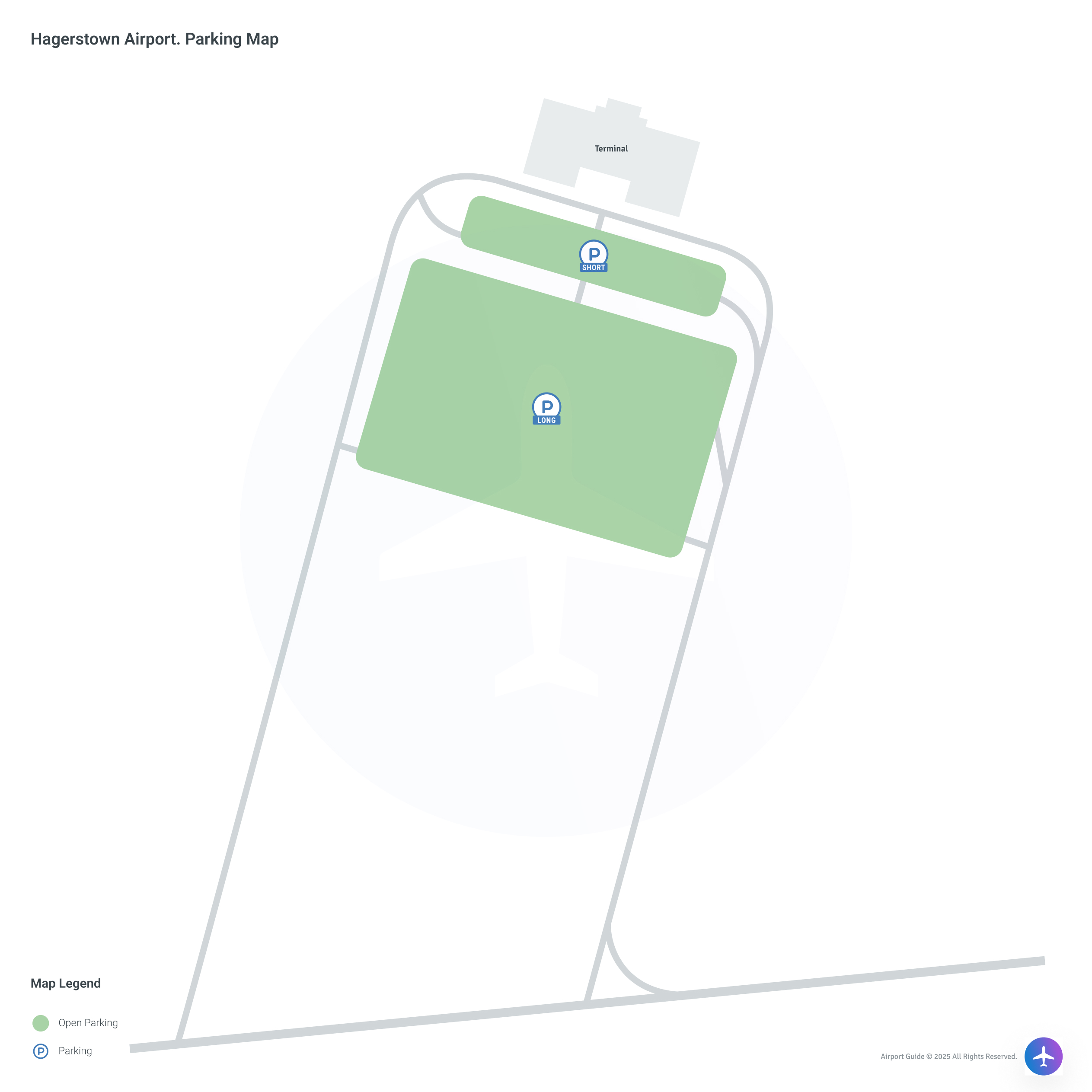 Hagerstown Regional Airport-Richard A Henson Field (HGR) Parking Map