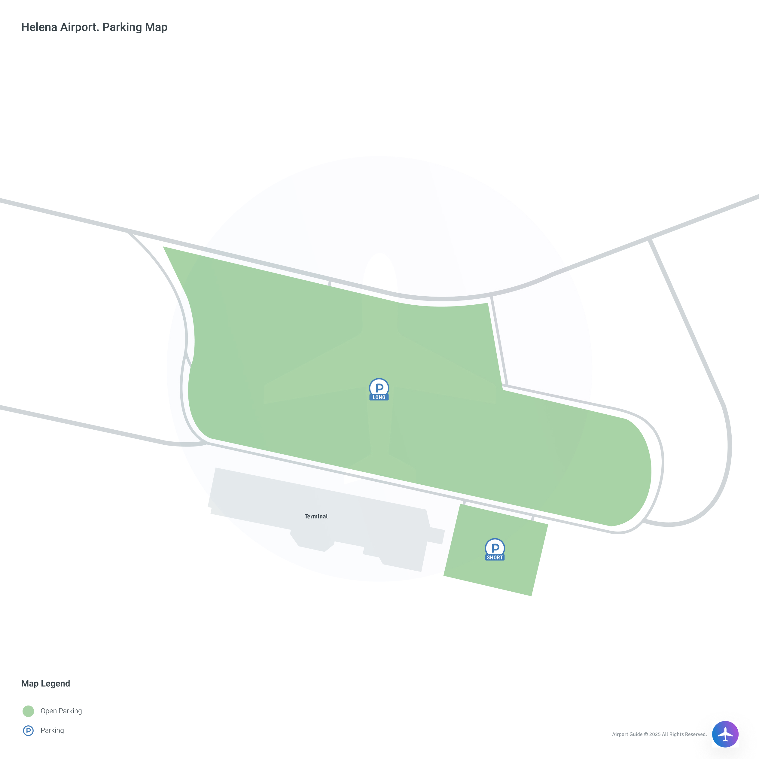 Helena Regional Airport (HLN) Parking Map