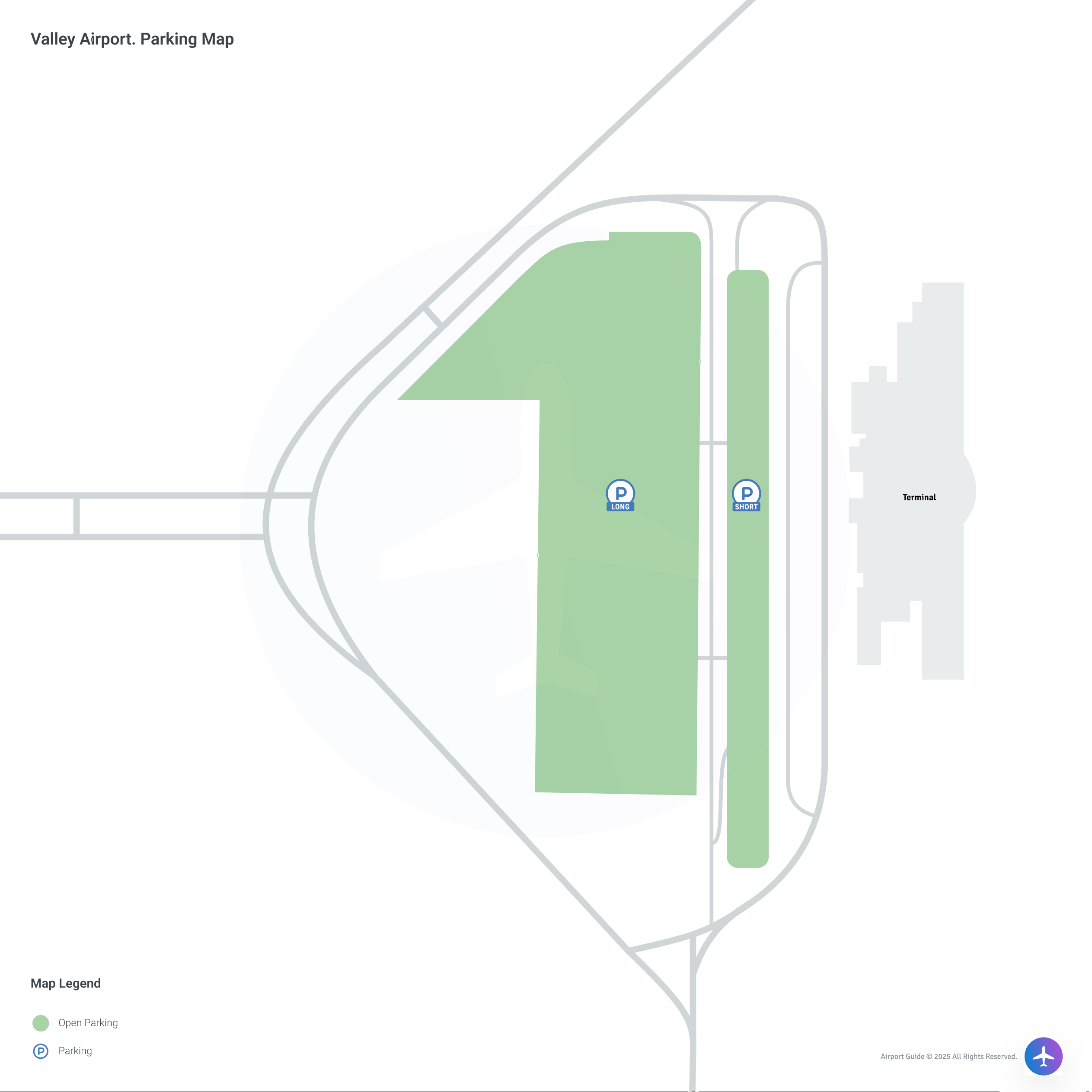Valley International Airport (HRL) Parking Map