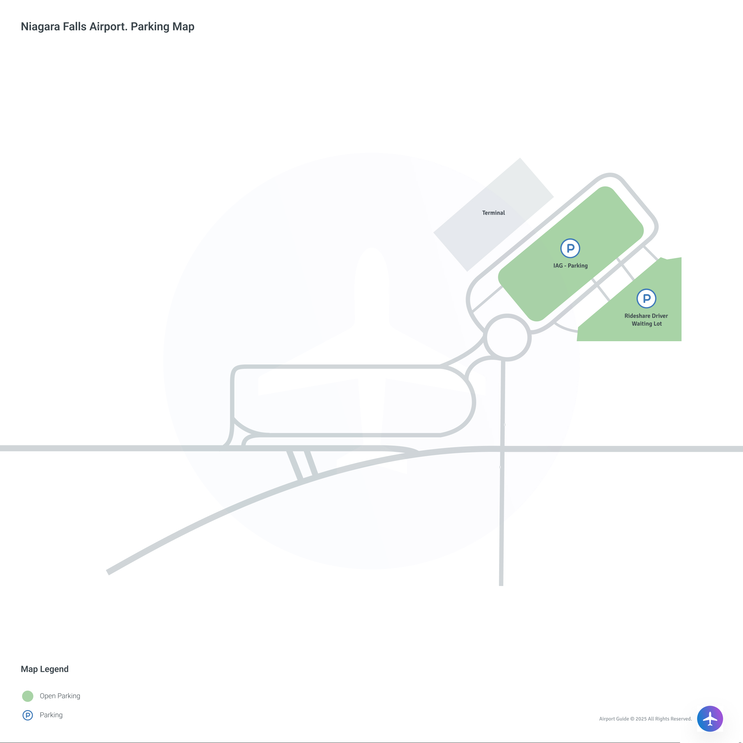 Niagara Falls International Airport (IAG) Parking Map