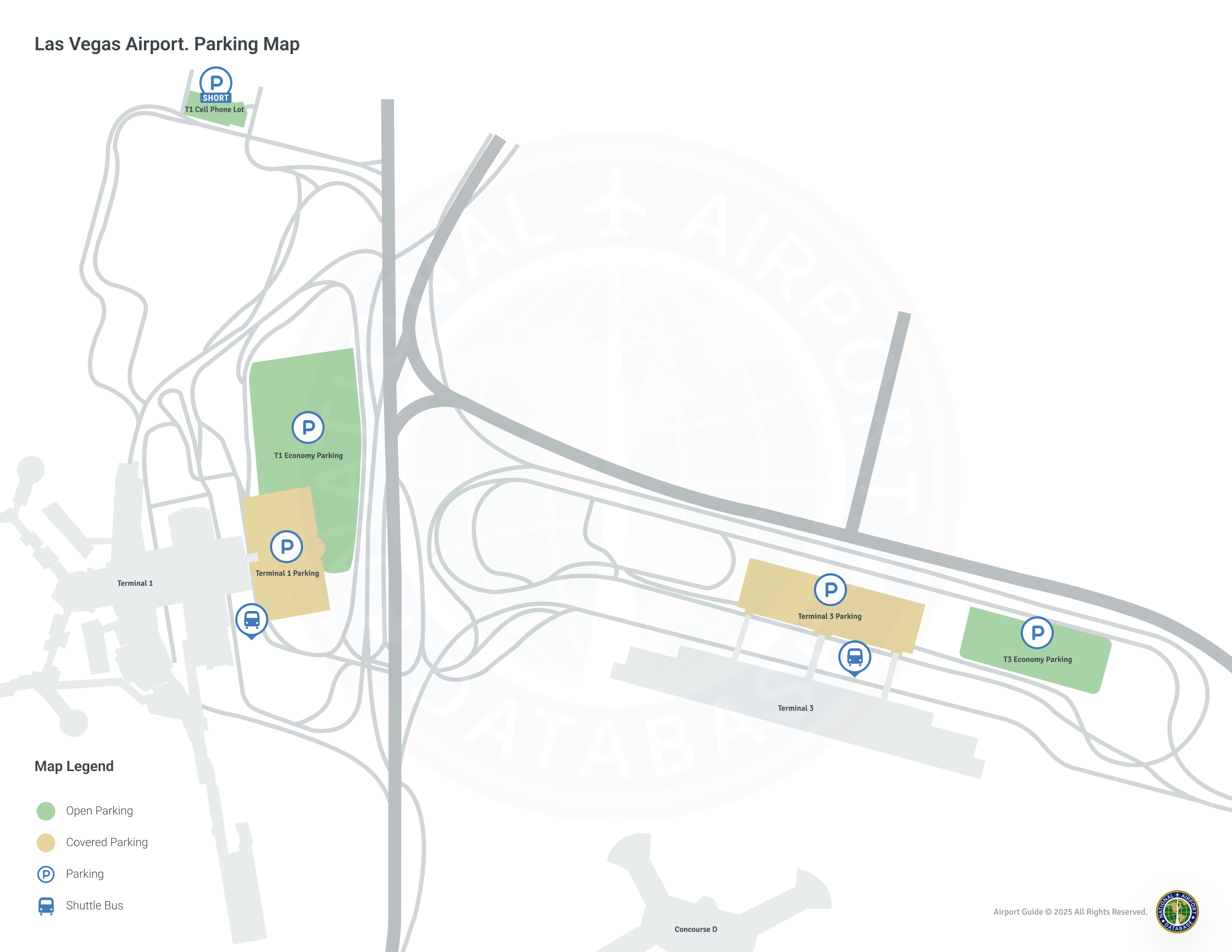 Harry Reid International Airport (LAS) Parking Map