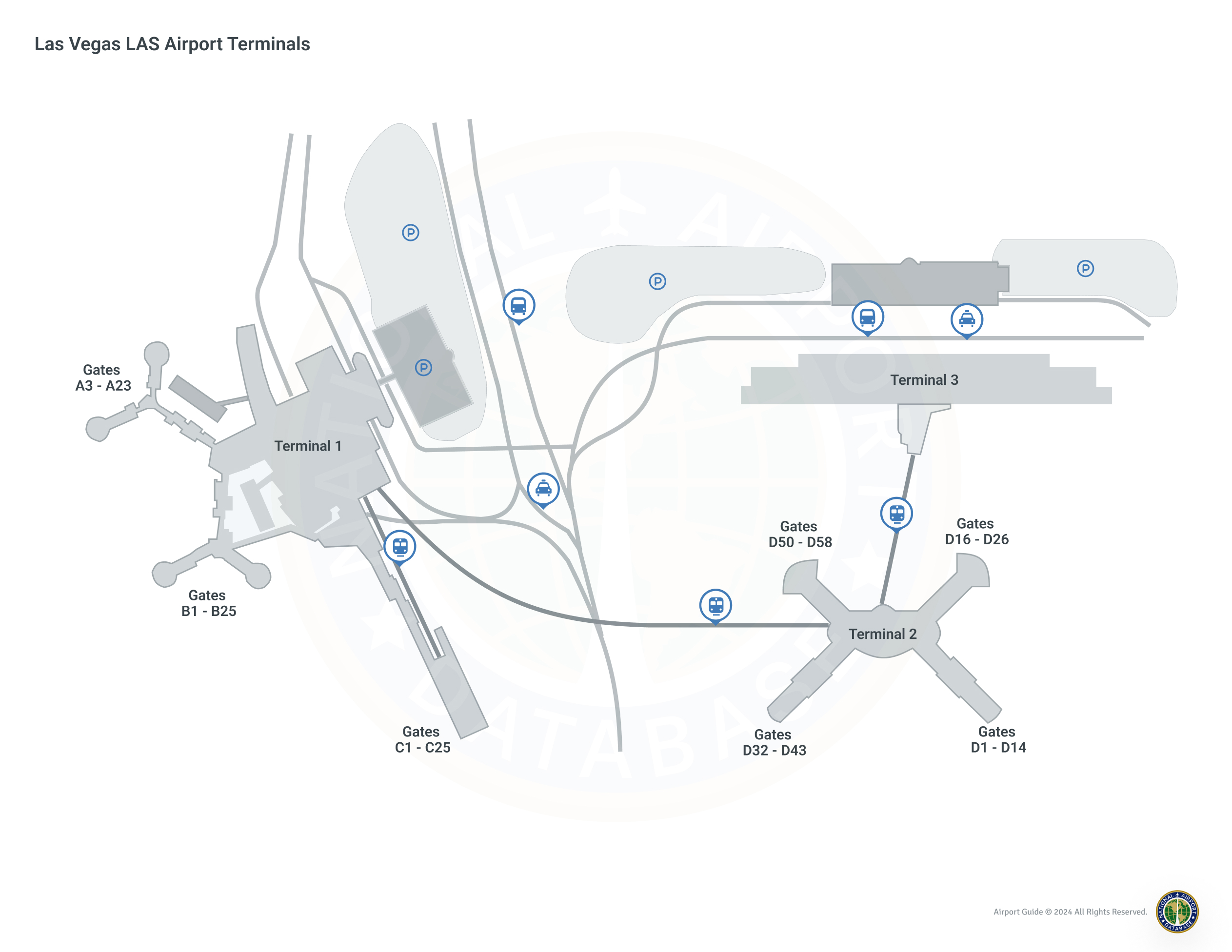 Harry Reid International Airport (LAS) Map