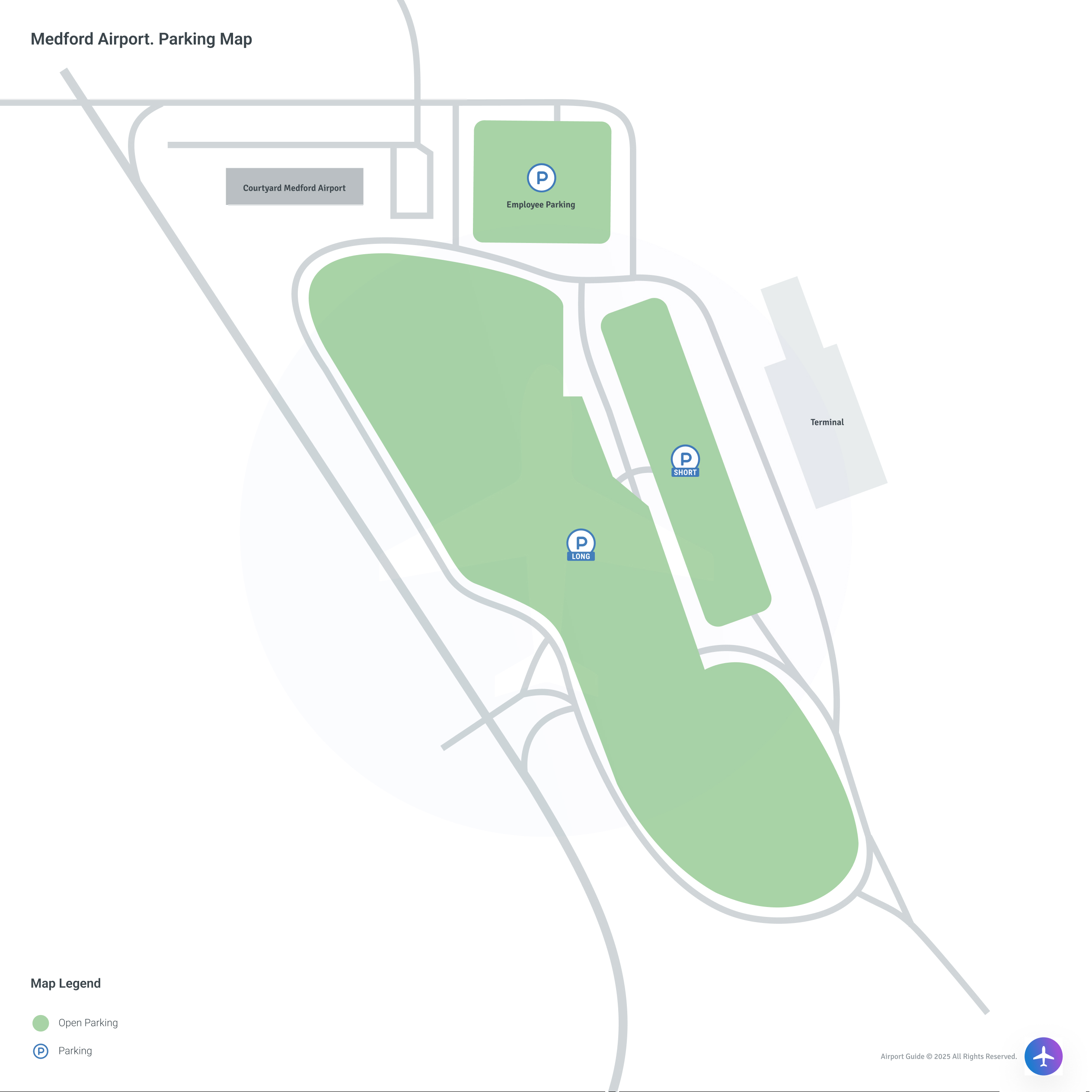 Rogue Valley International–Medford Airport (MFR) Parking Map