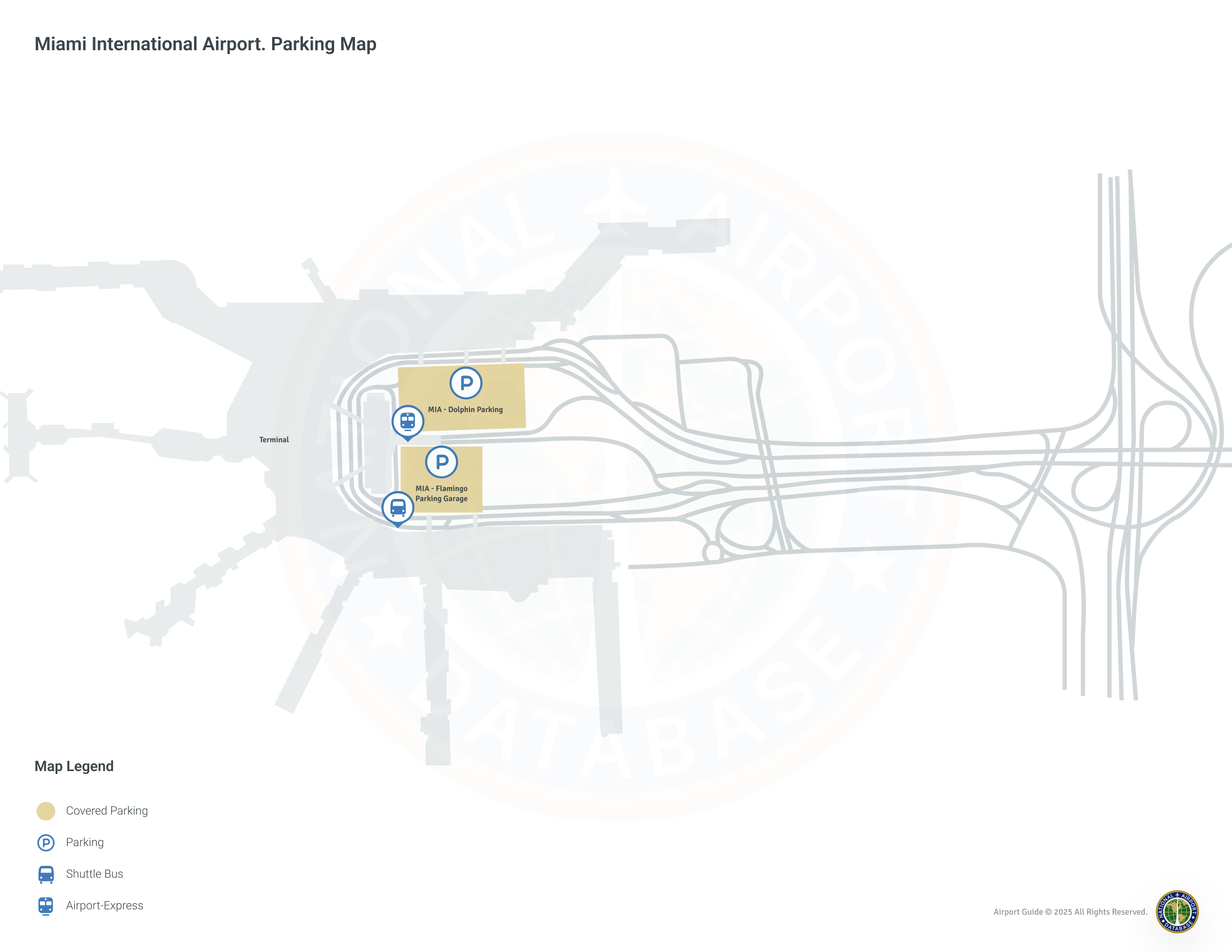 Miami International Airport (MIA) Parking Map