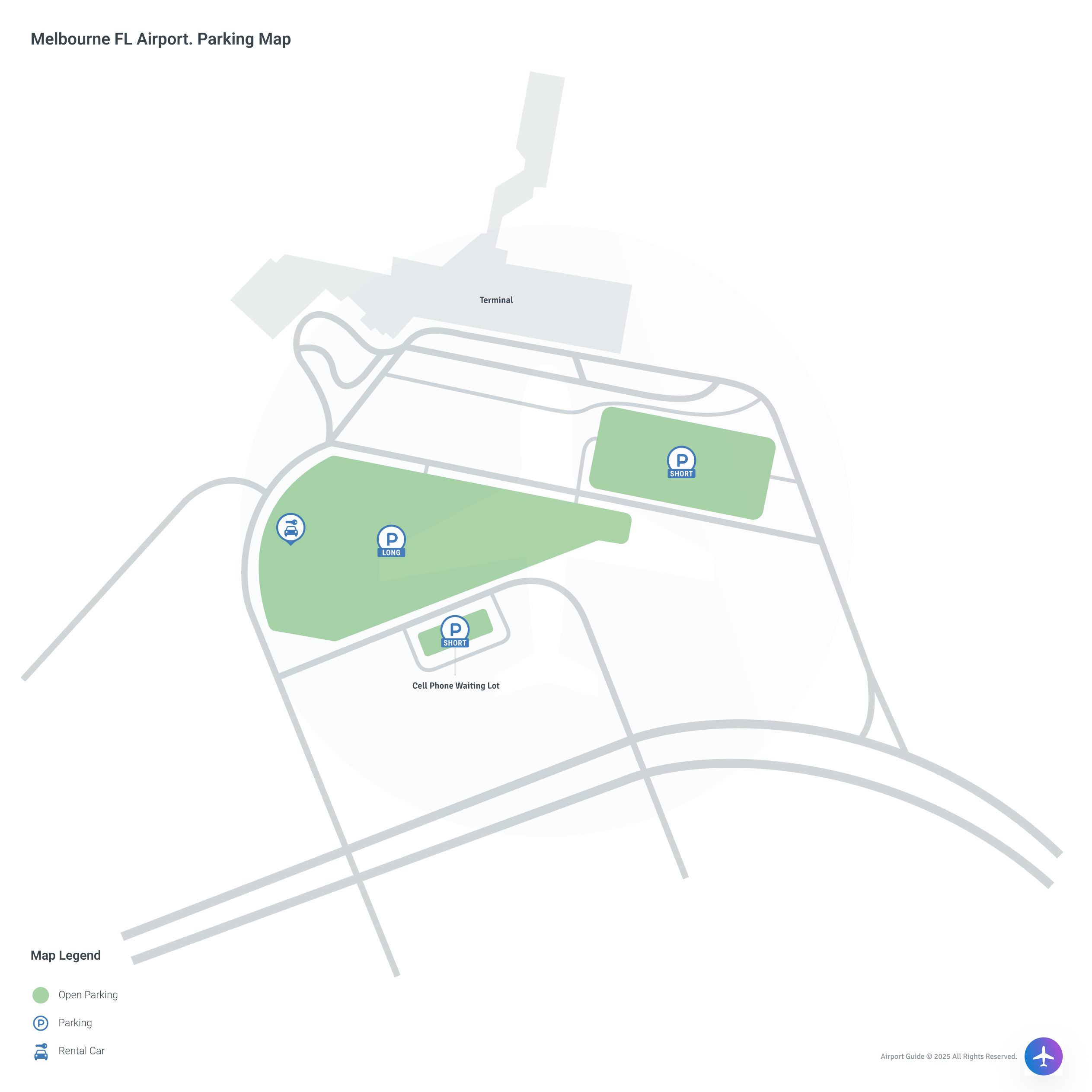 Melbourne Orlando International Airport (MLB) Parking Map