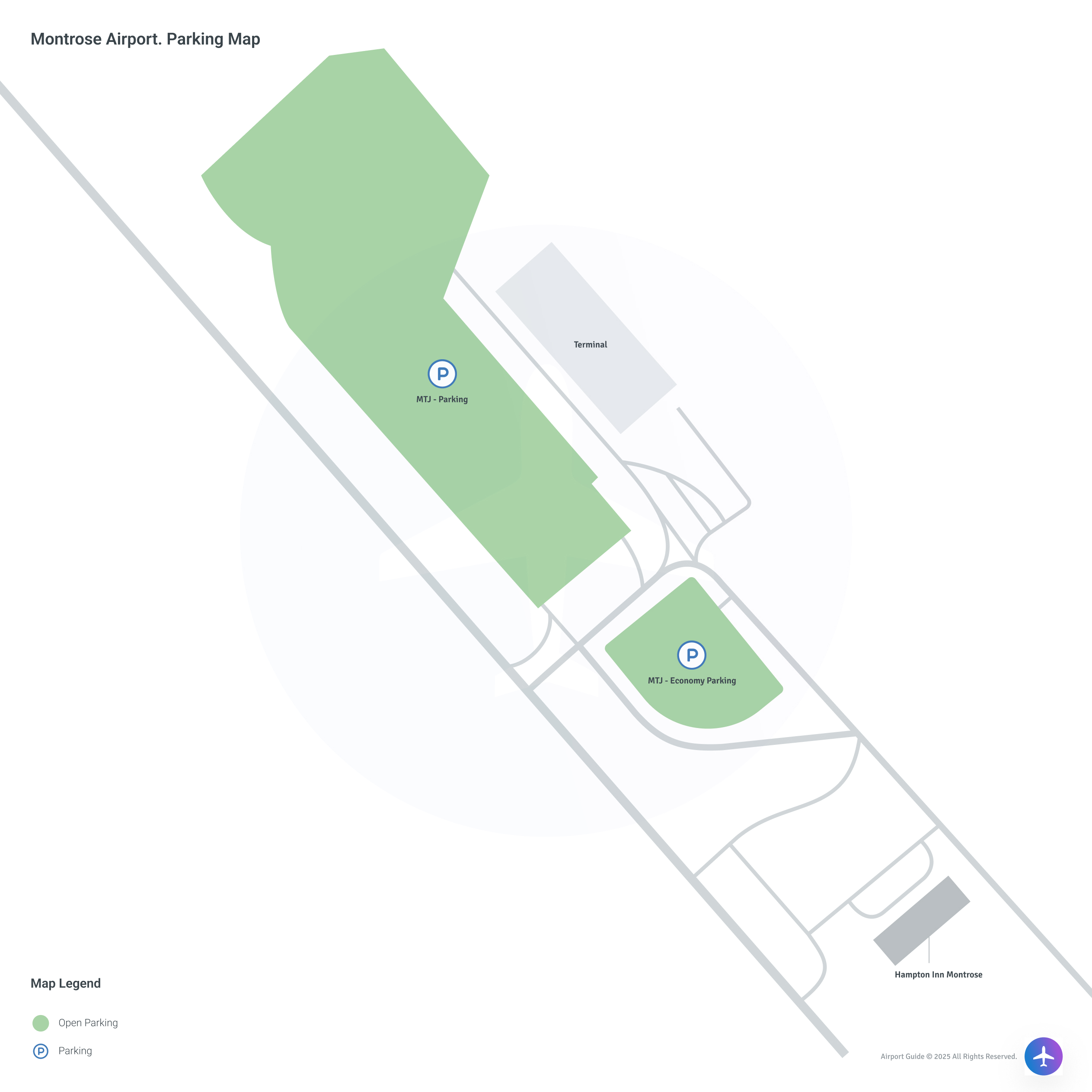 Montrose Regional Airport (MTJ) Parking Map