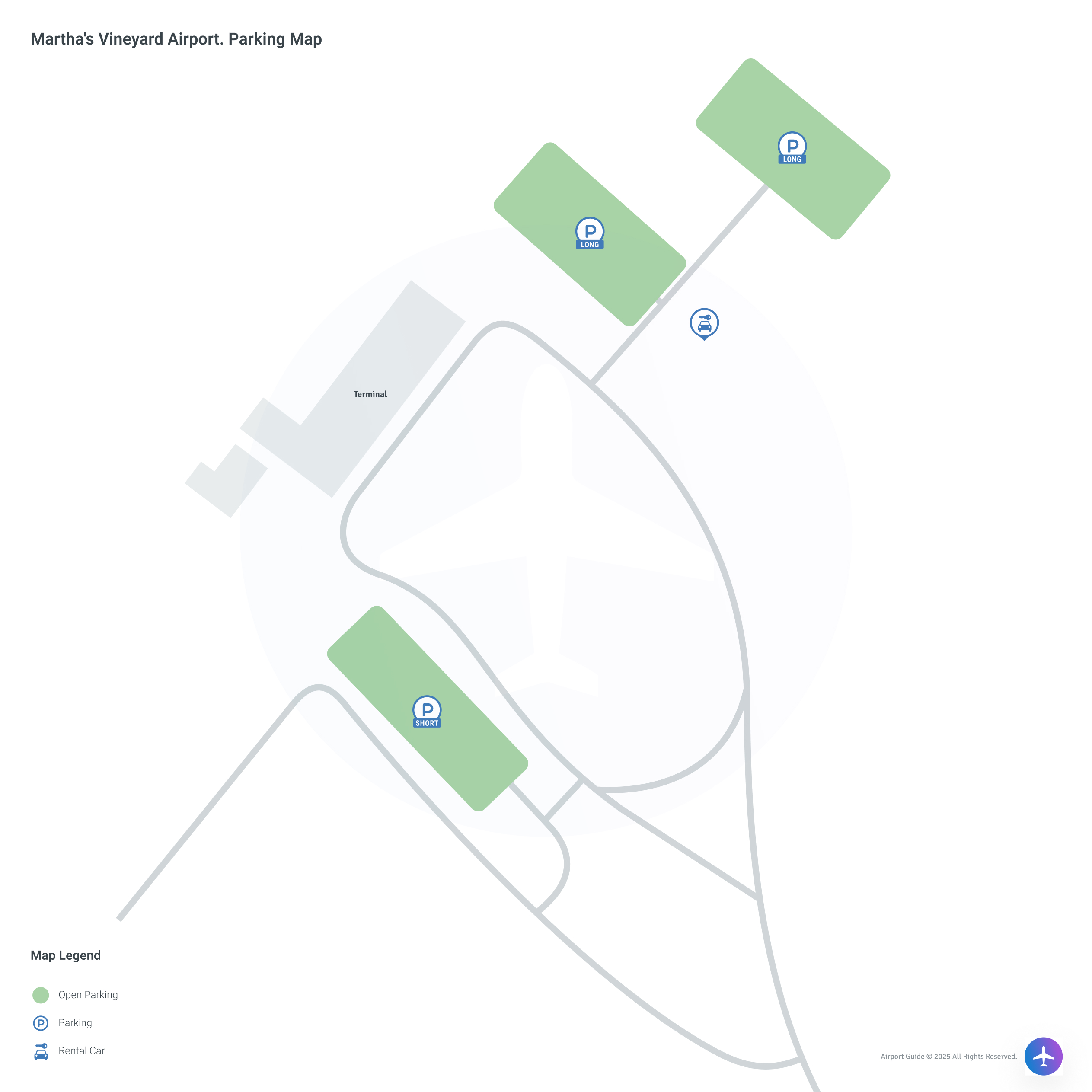 Martha's Vineyard Airport (MVY) Parking Map