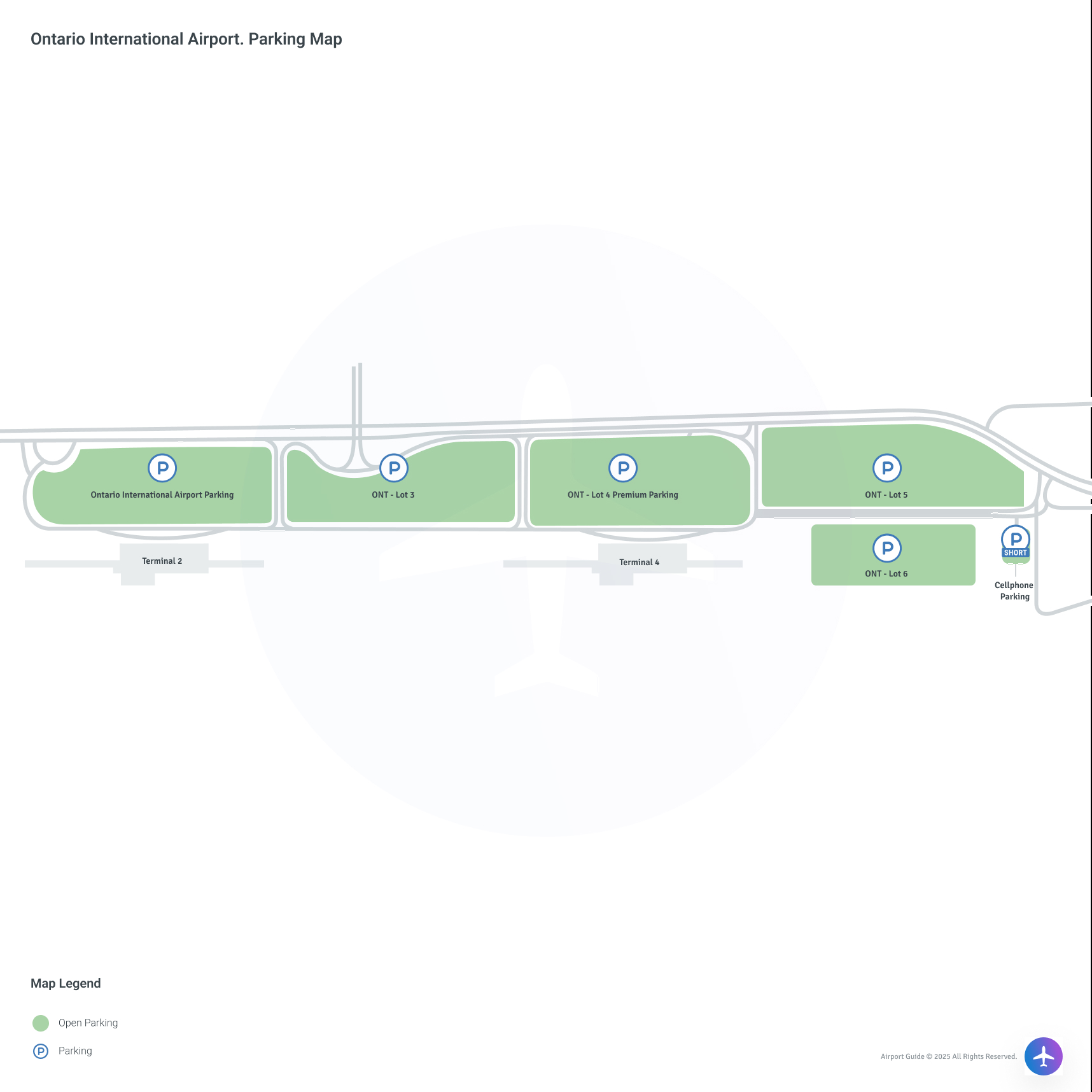 Ontario International Airport (ONT) Parking Map