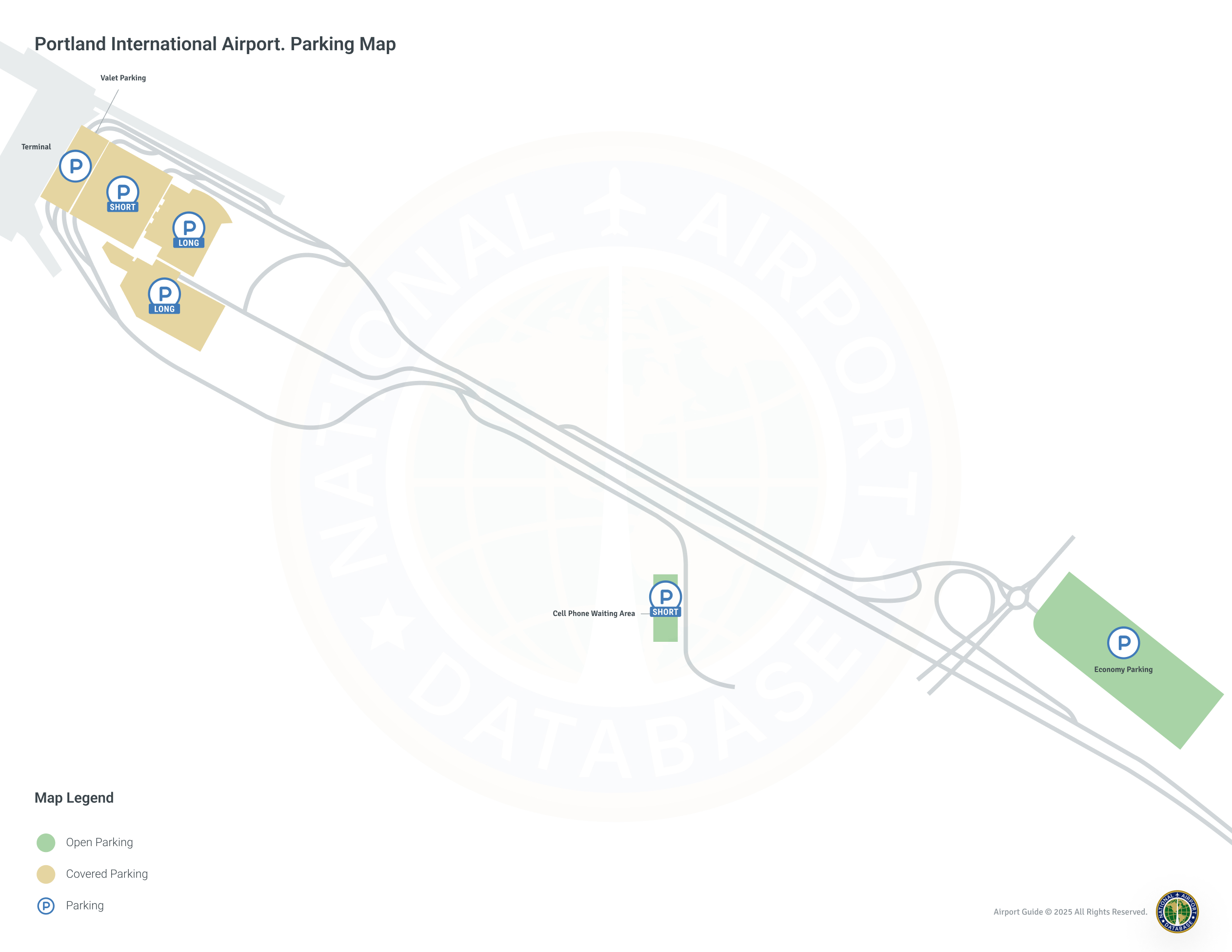 Portland International Airport (PDX) Parking Map
