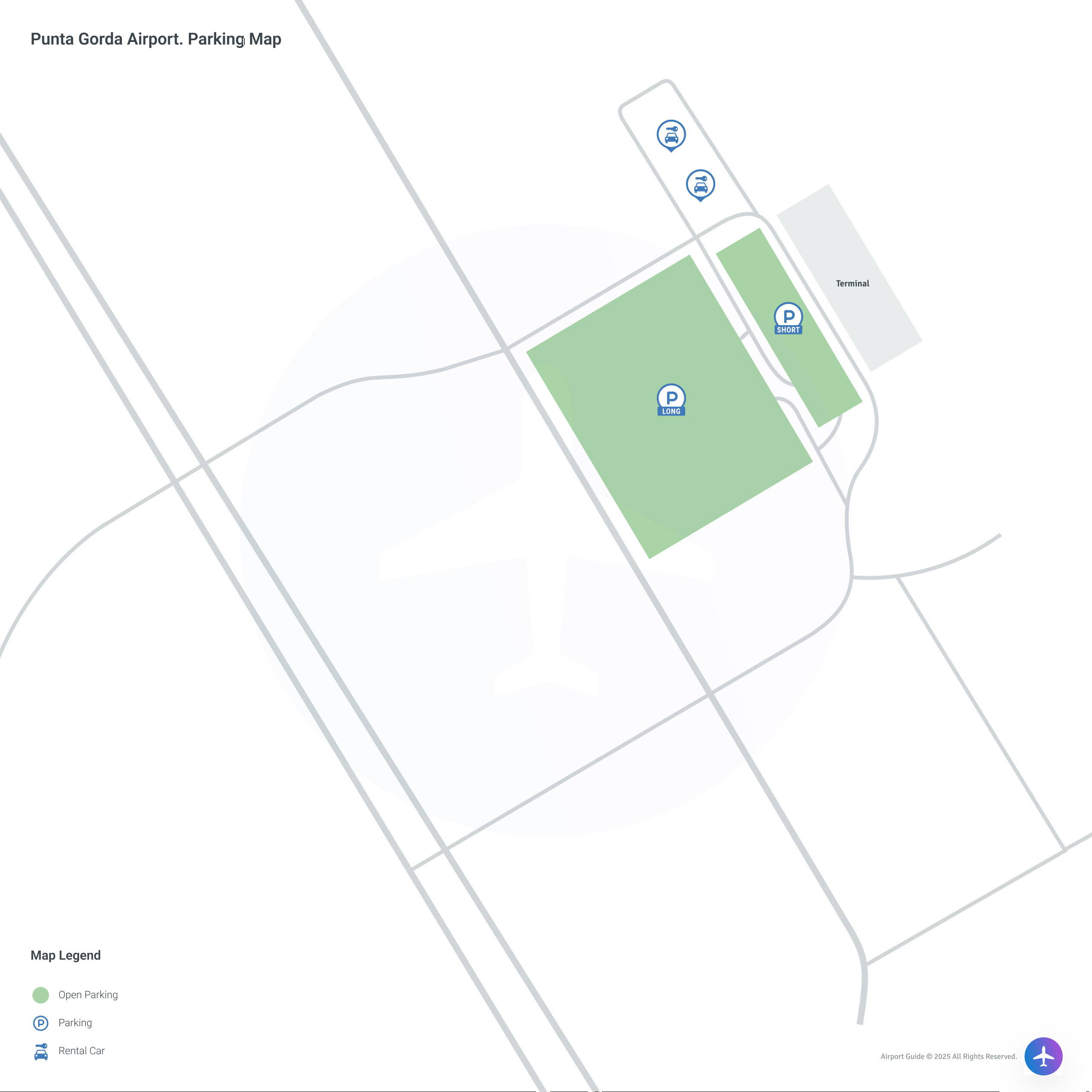 Punta Gorda Airport (PGD) Parking Map