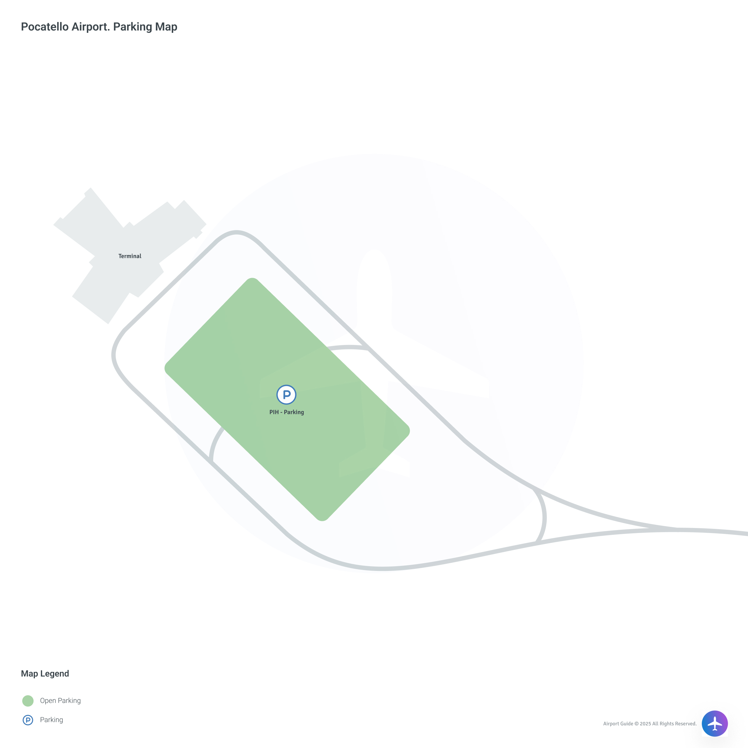Pocatello Regional Airport (PIH) Parking Map