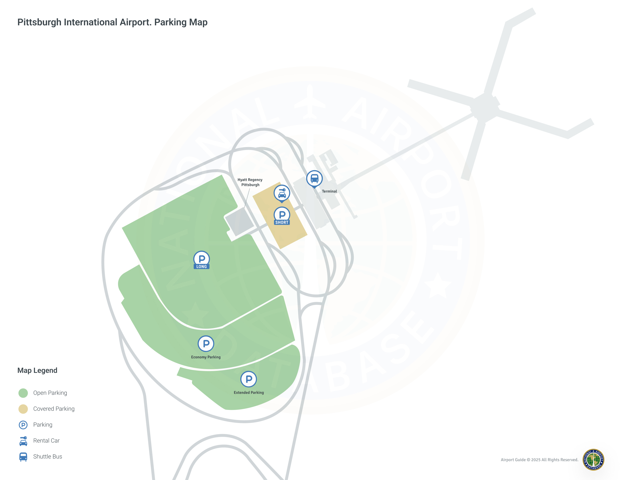 Pittsburgh International Airport (PIT) Parking Map
