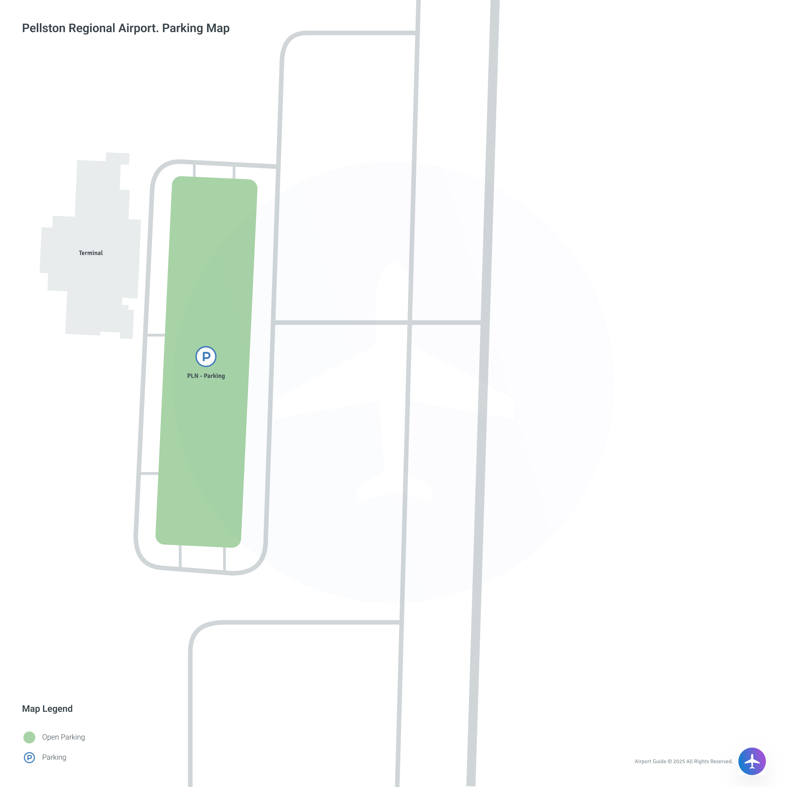 Pellston Regional Airport of Emmet County (PLN) Parking Map