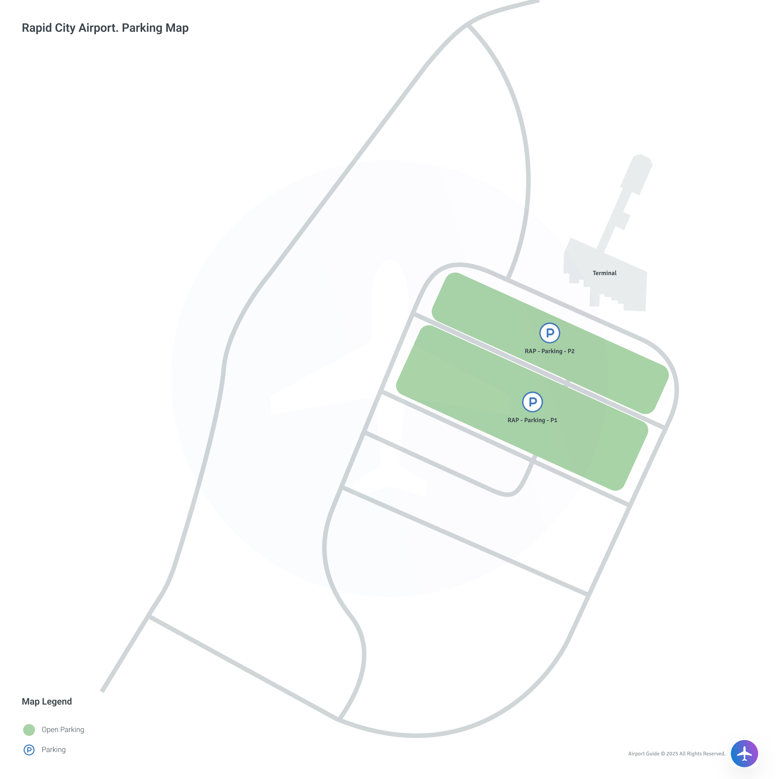 Rapid City Regional Airport (RAP) Parking Map