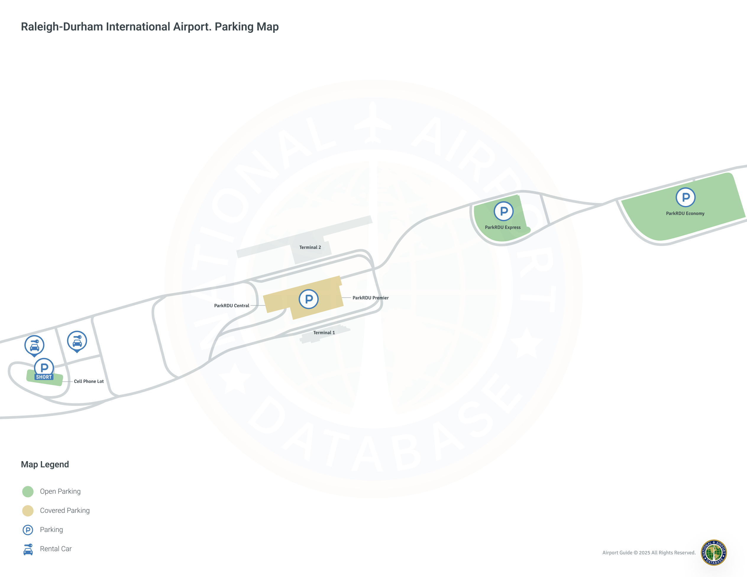 Raleigh durham airport rdu parking rates and map