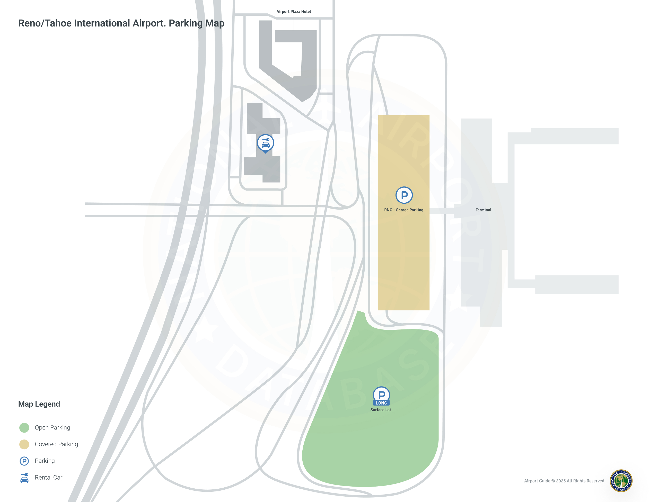 Reno-Tahoe International Airport (RNO) Parking Map