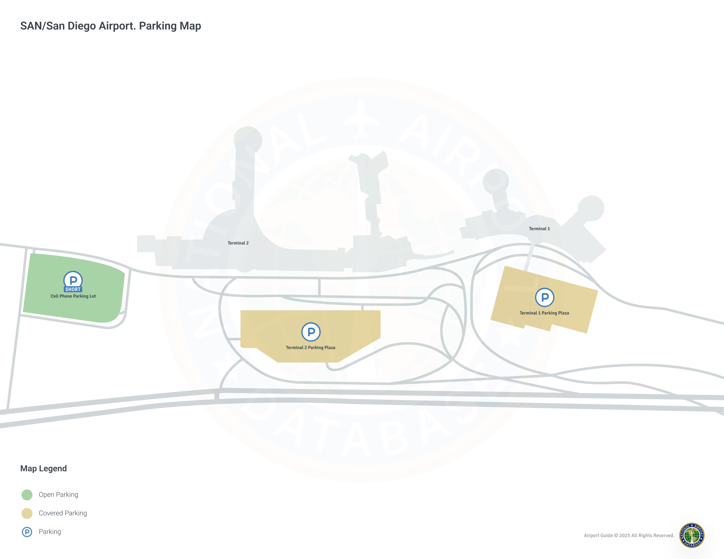 San Diego International Airport (SAN) Parking Map