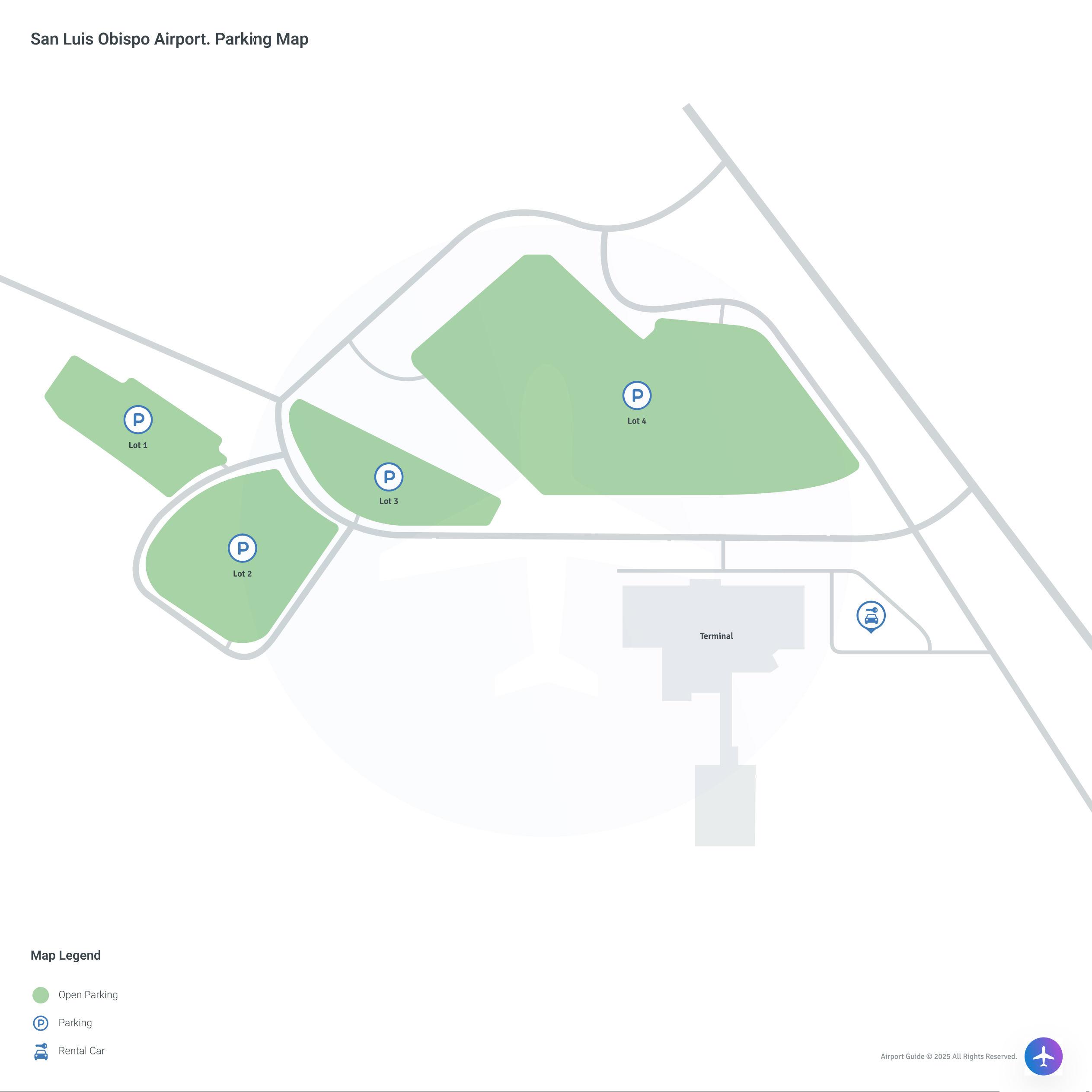 San Luis Obispo County Regional Airport-McChesney Field (SBP) Parking Map