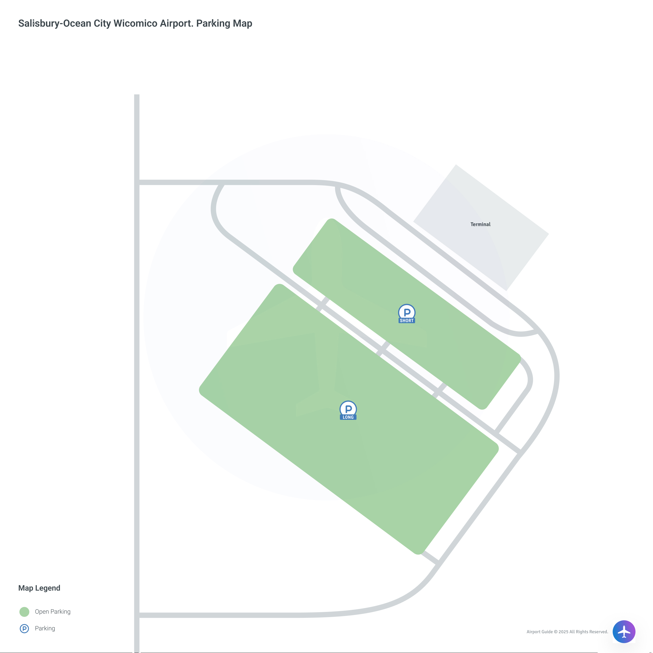 Salisbury-Ocean City-Wicomico Regional (SBY) Parking Map