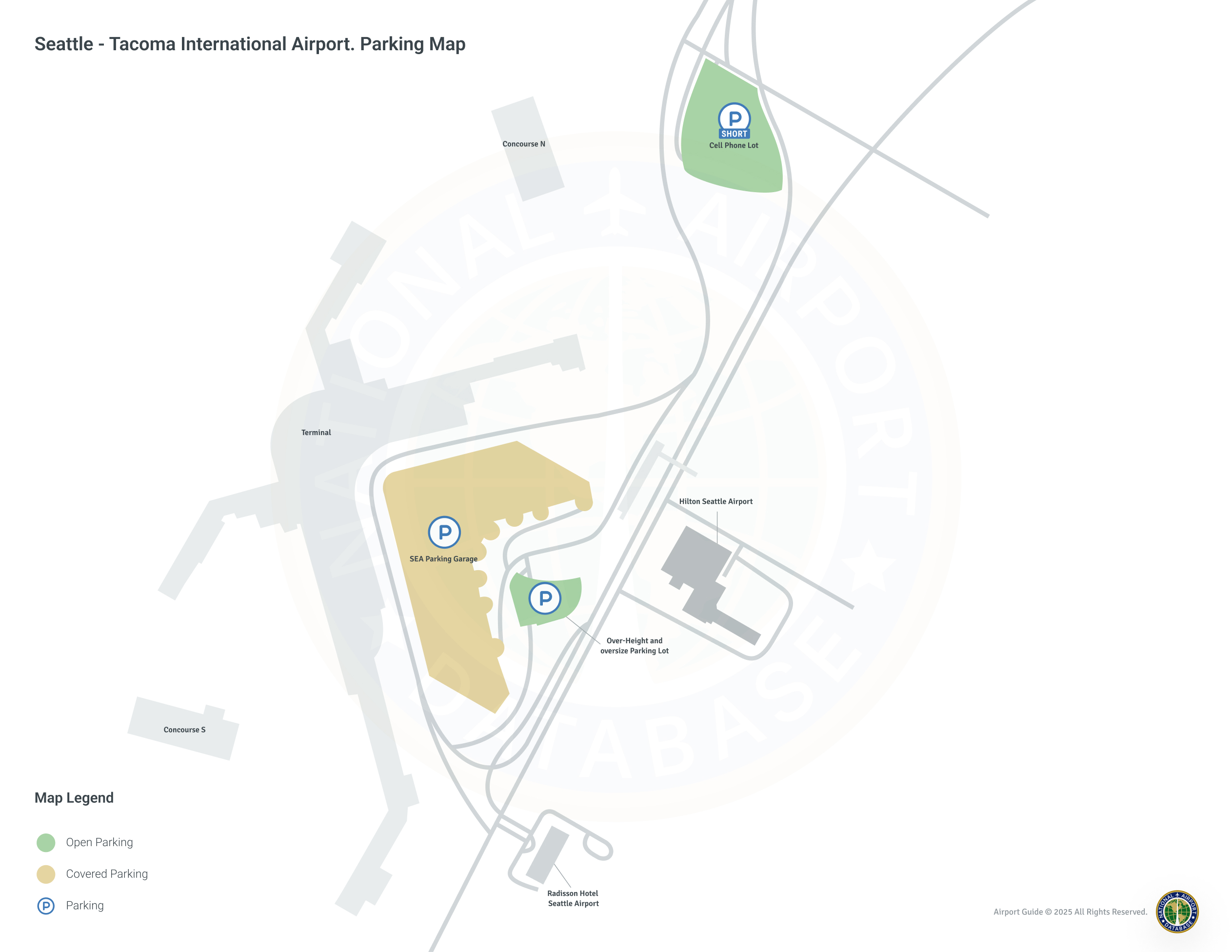 Seattle-Tacoma International Airport (SEA) Parking Map