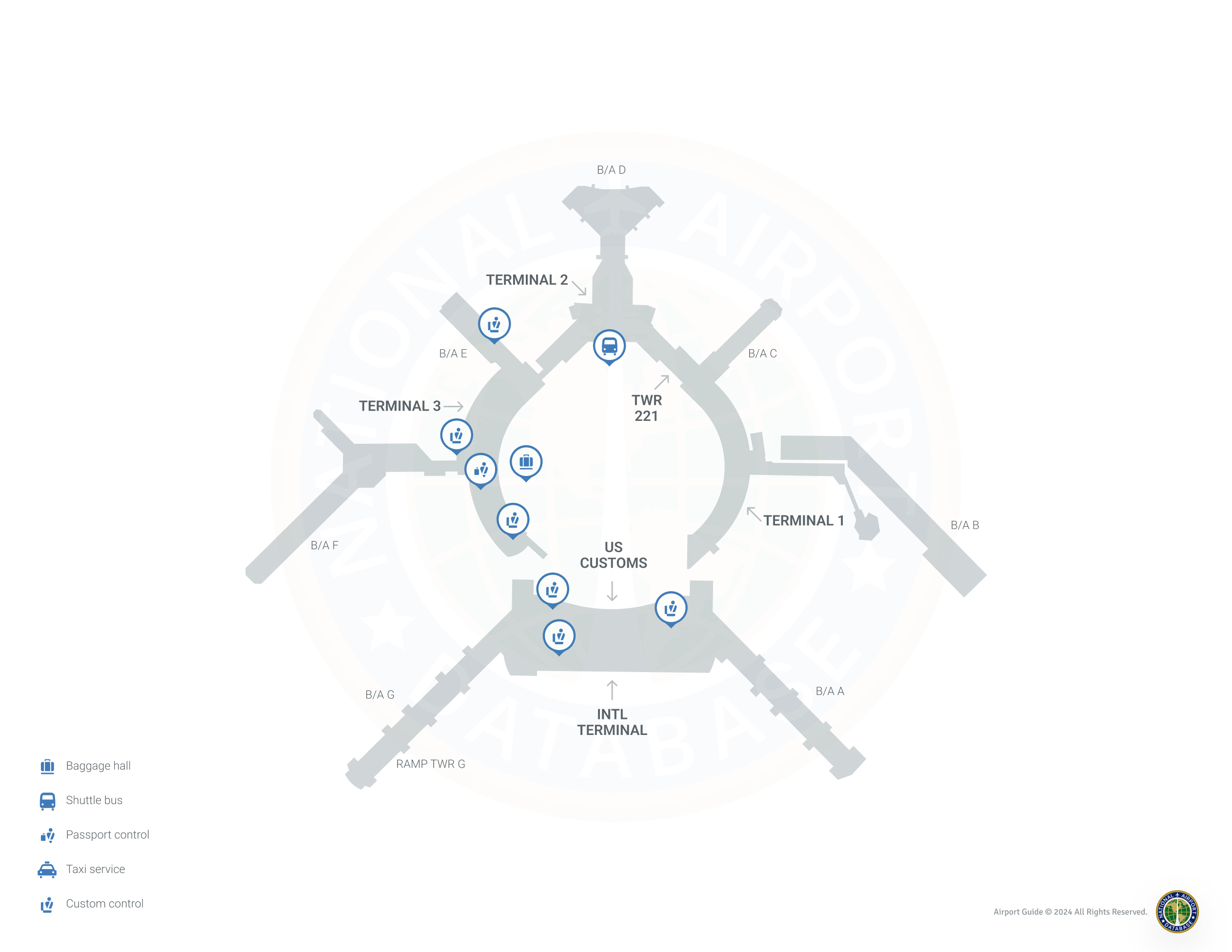 San Francisco International Airport (SFO) Interactive Map