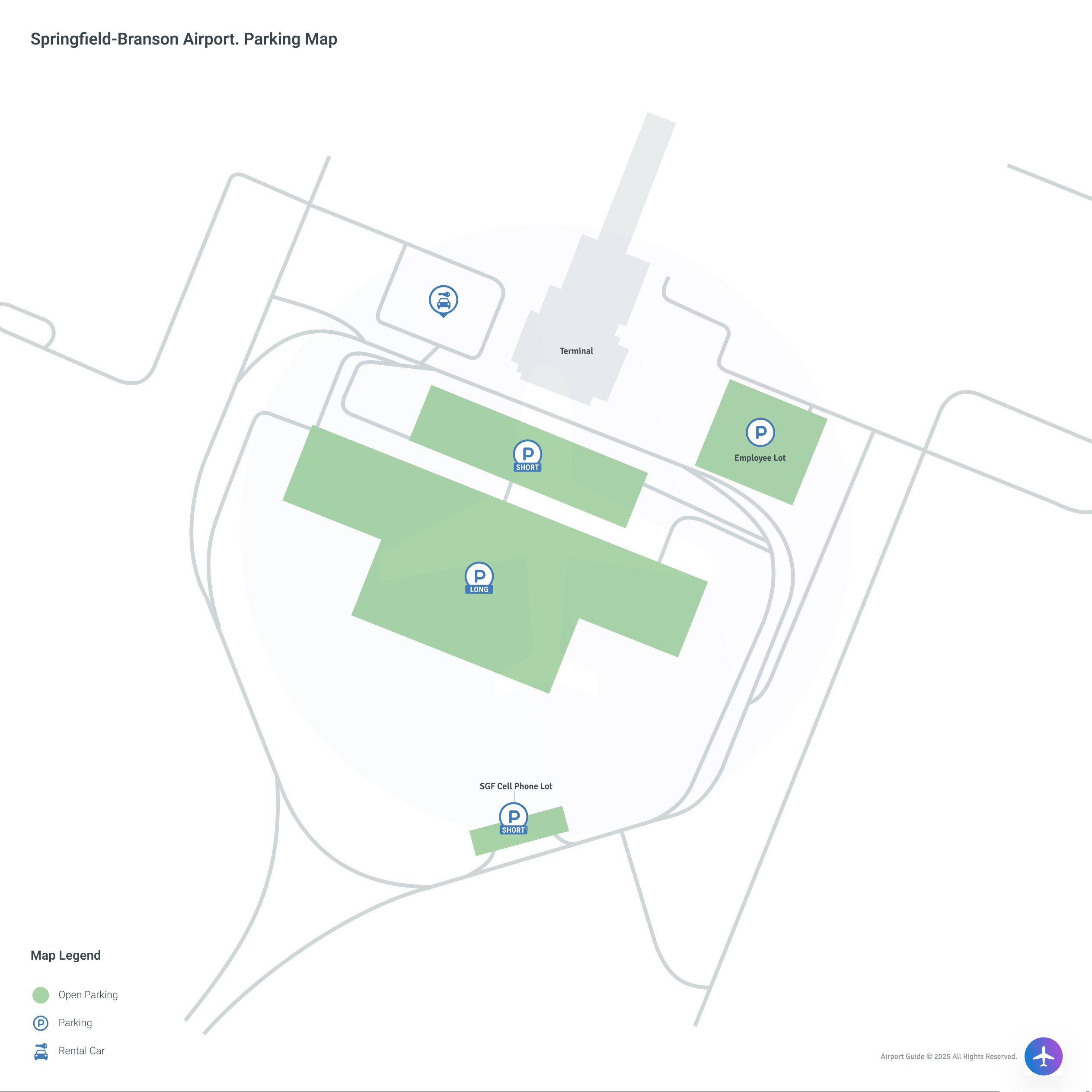Springfield-Branson National Airport (SGF) Parking Map