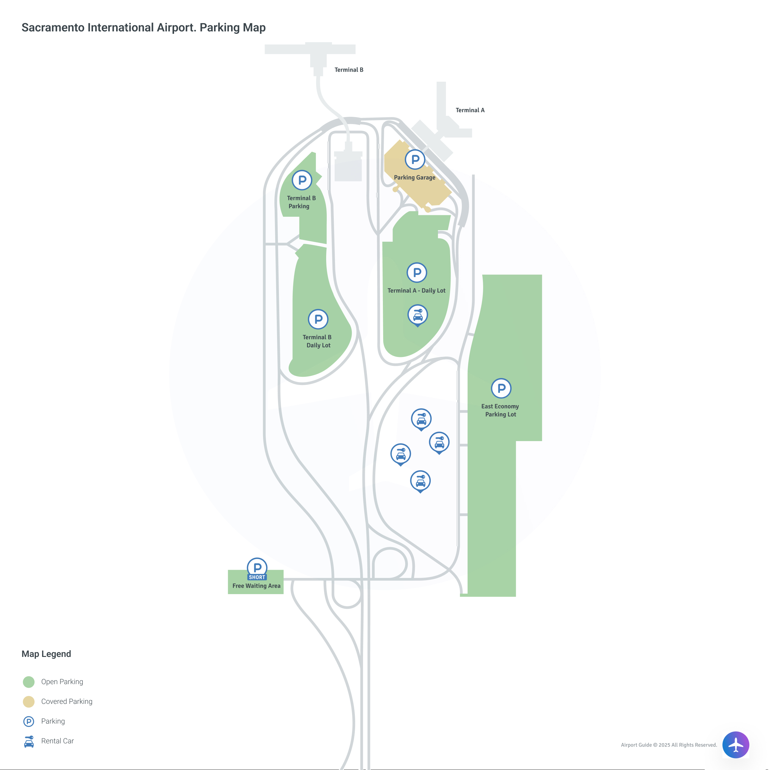 Sacramento International Airport (SMF) Parking Map