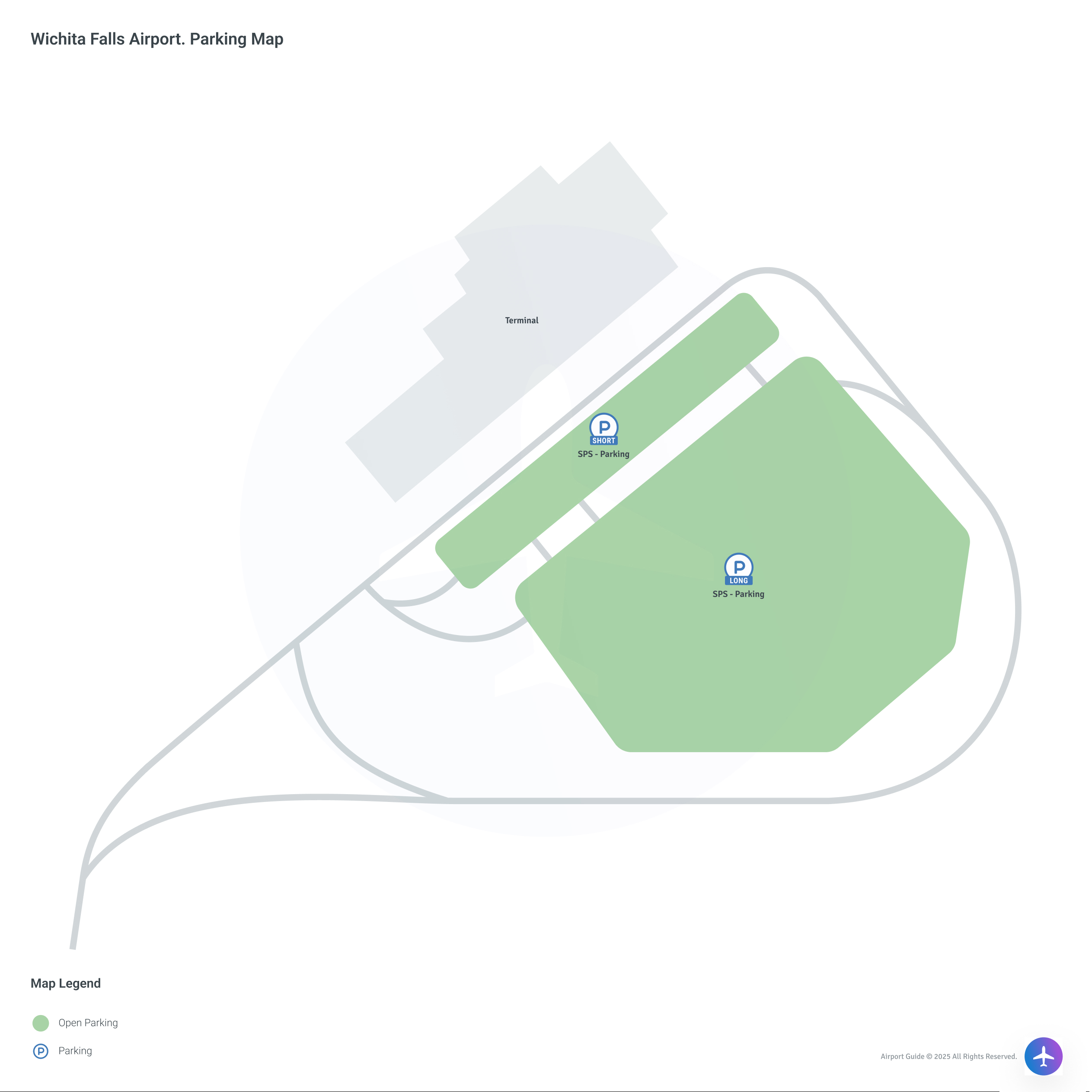 Wichita Falls Municipal Airport (SPS) Parking Map