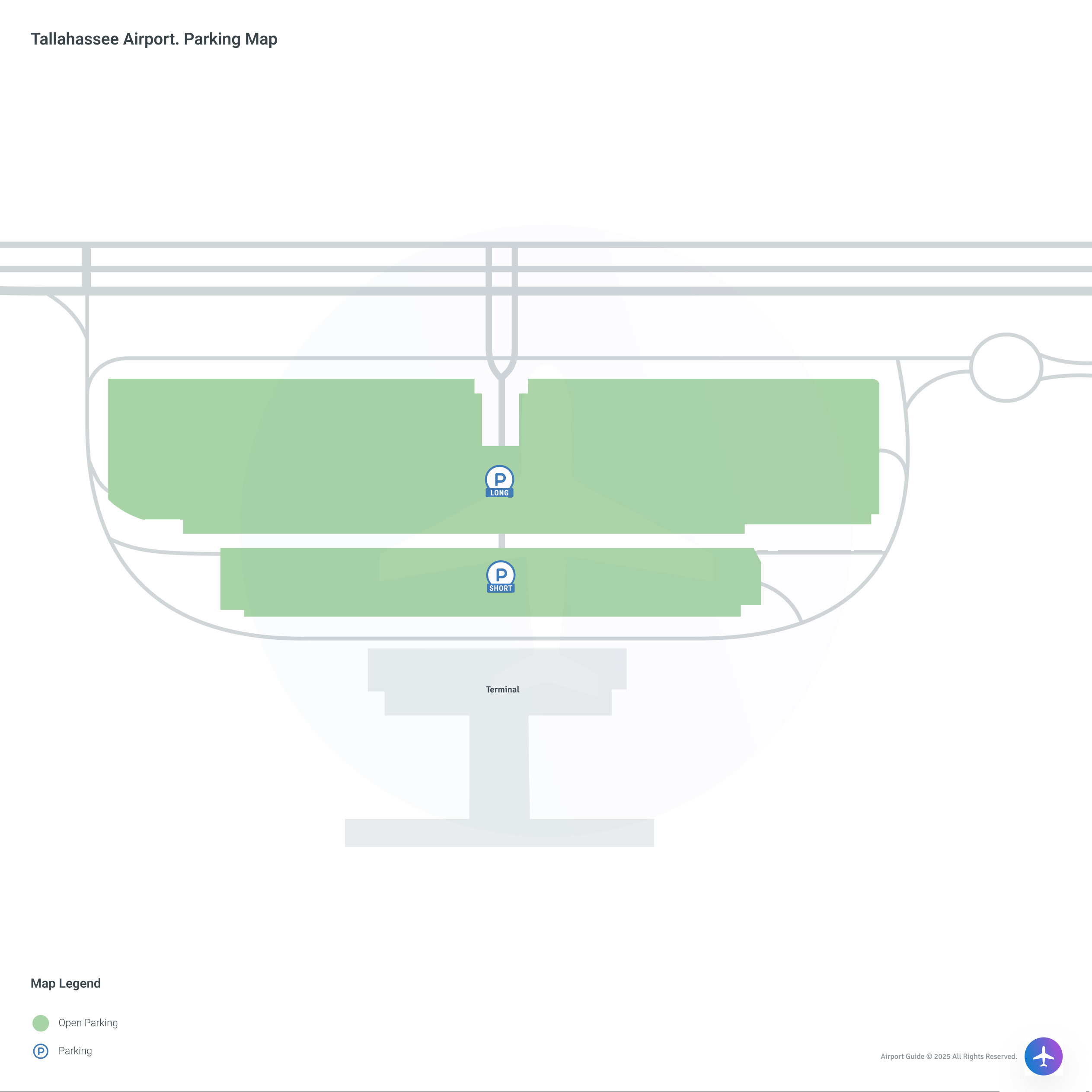 Tallahassee International Airport (TLH) Parking Map